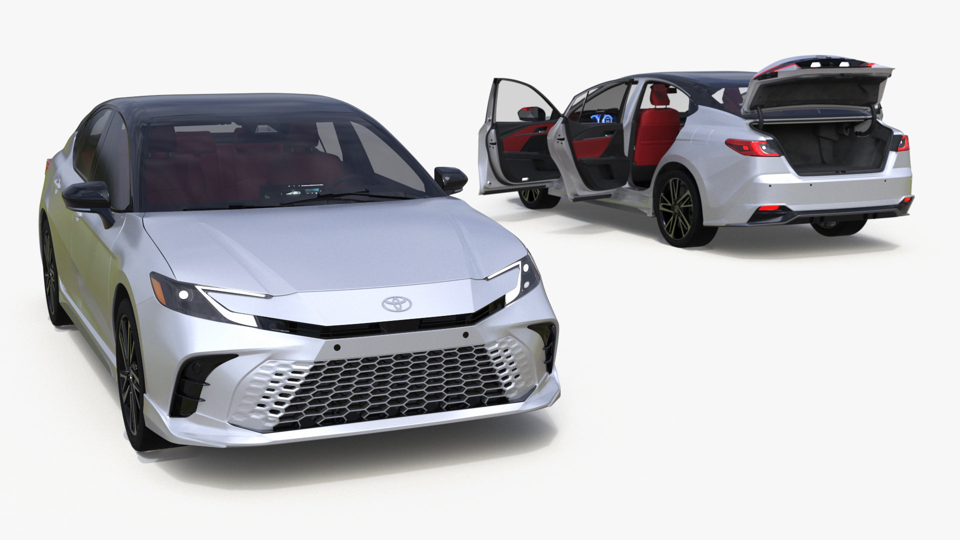 Toyota Camry Hybrid Ice Cap Rigged 3D model