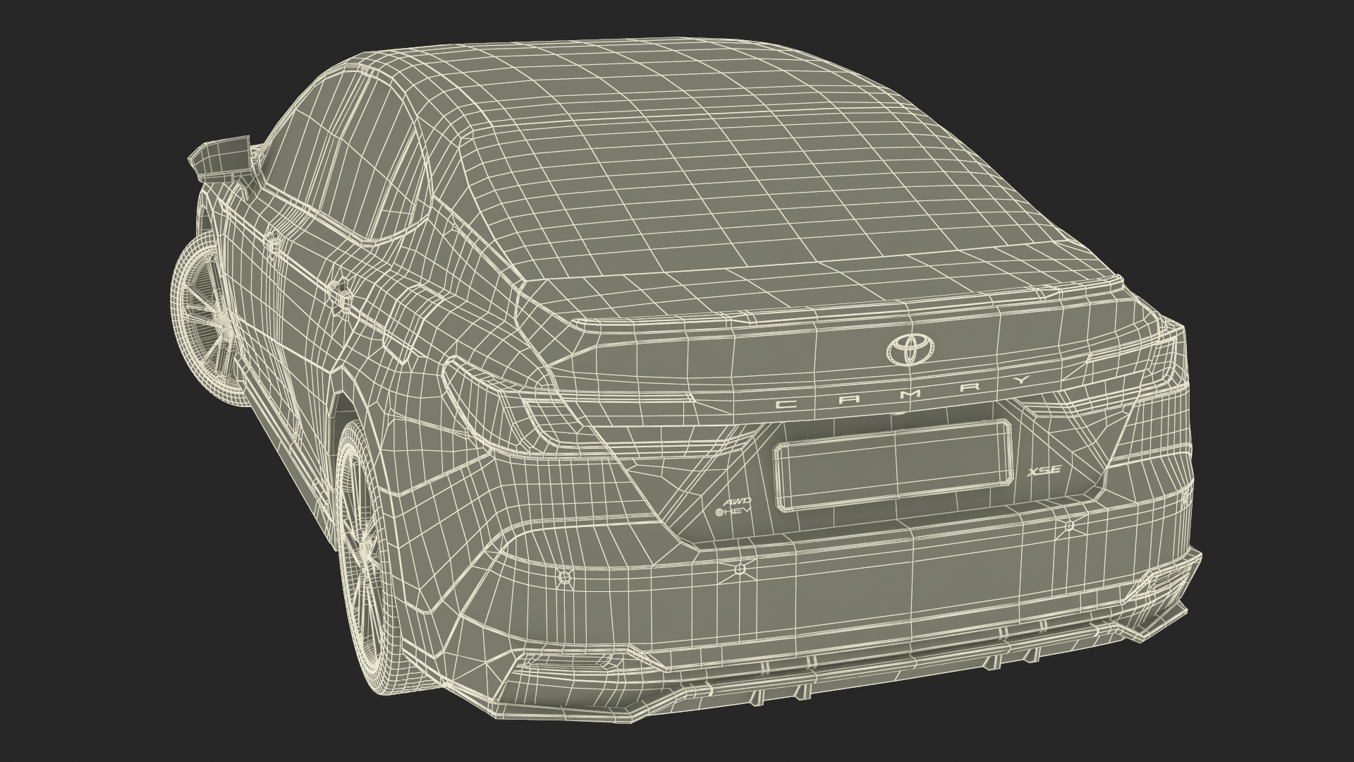 Toyota Camry Hybrid Ice Cap Rigged 3D model
