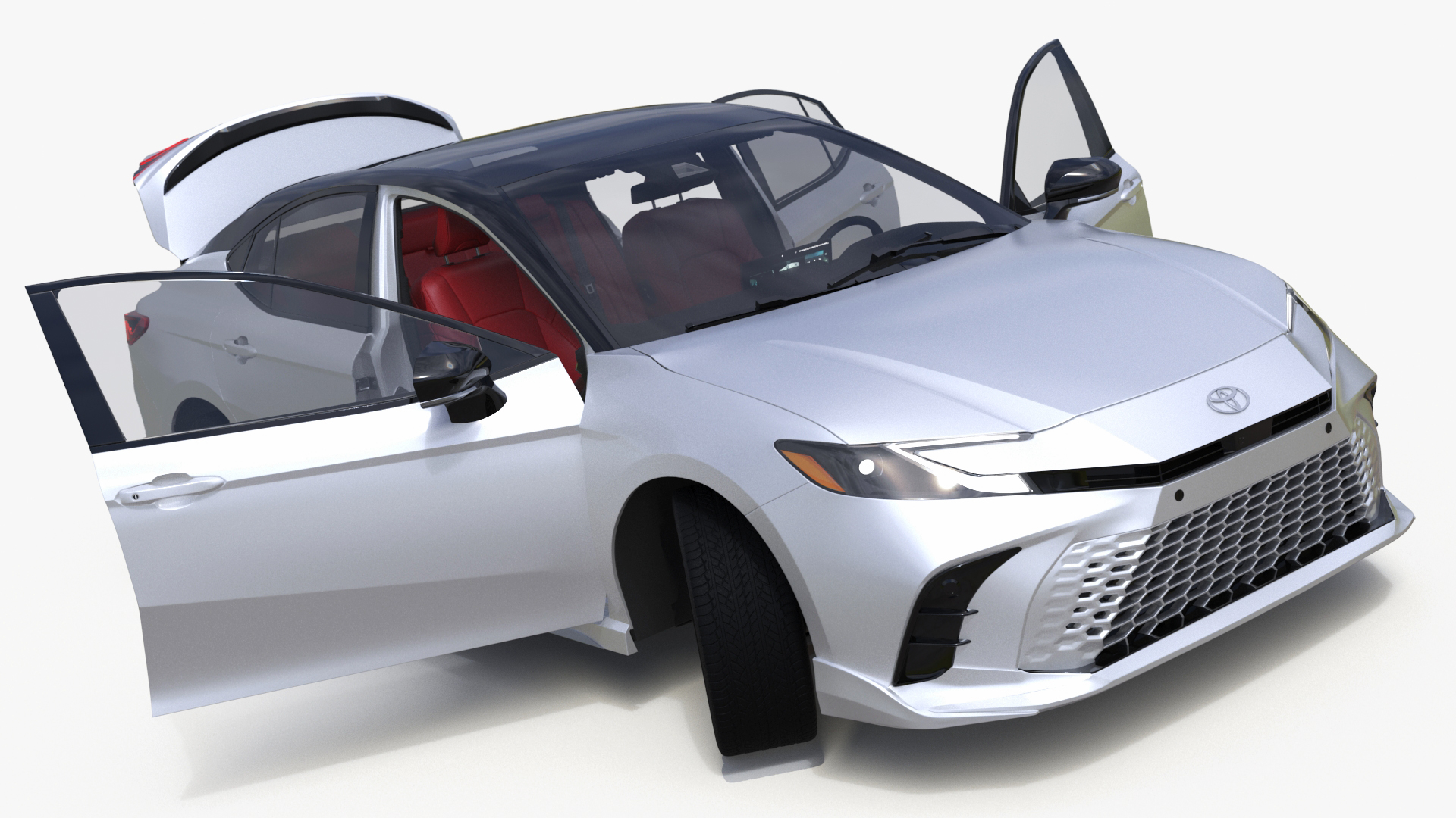 Toyota Camry Hybrid Ice Cap Rigged 3D model