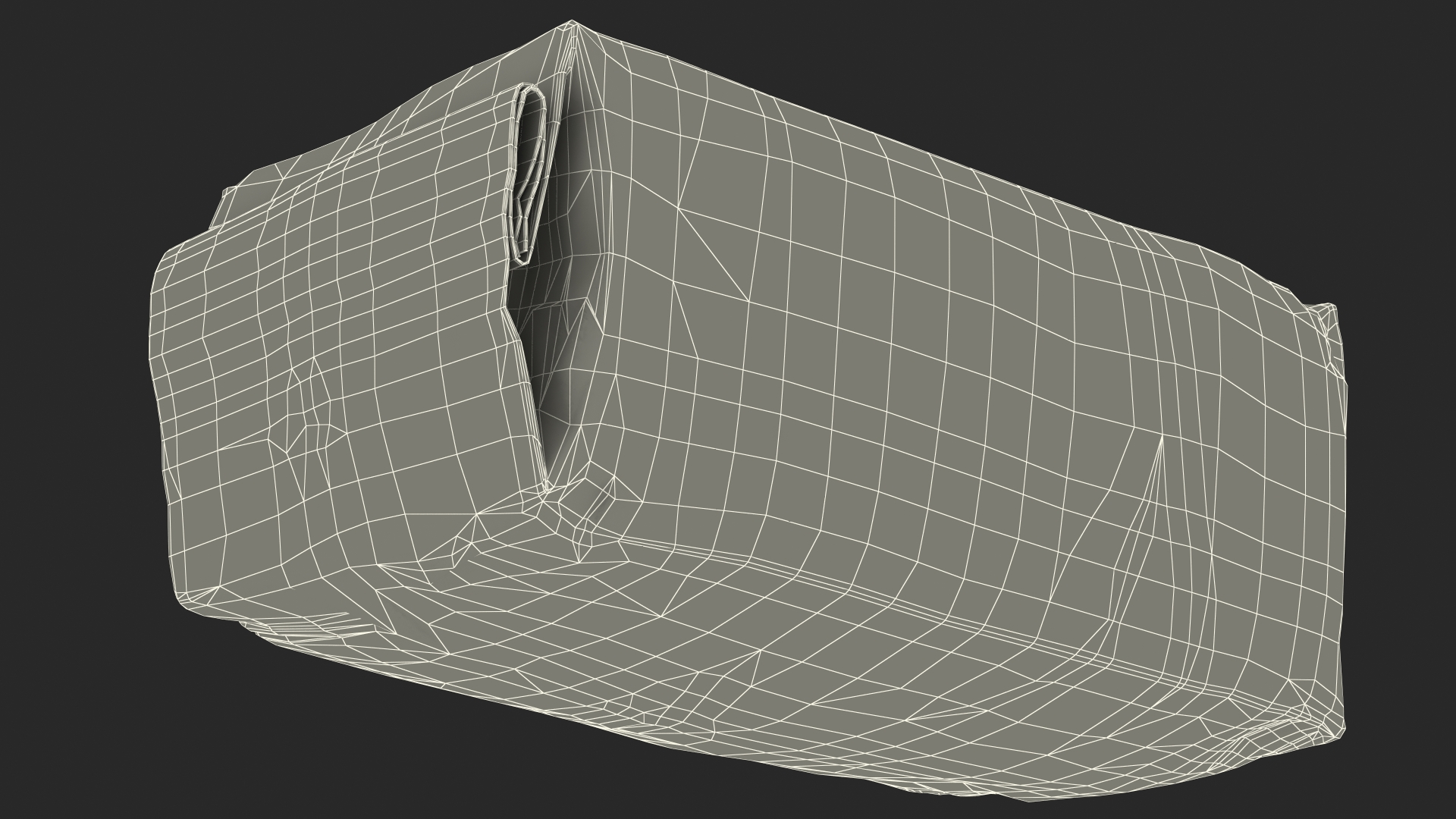 Wheat Flour Paper Bag 2lb Set 3D model