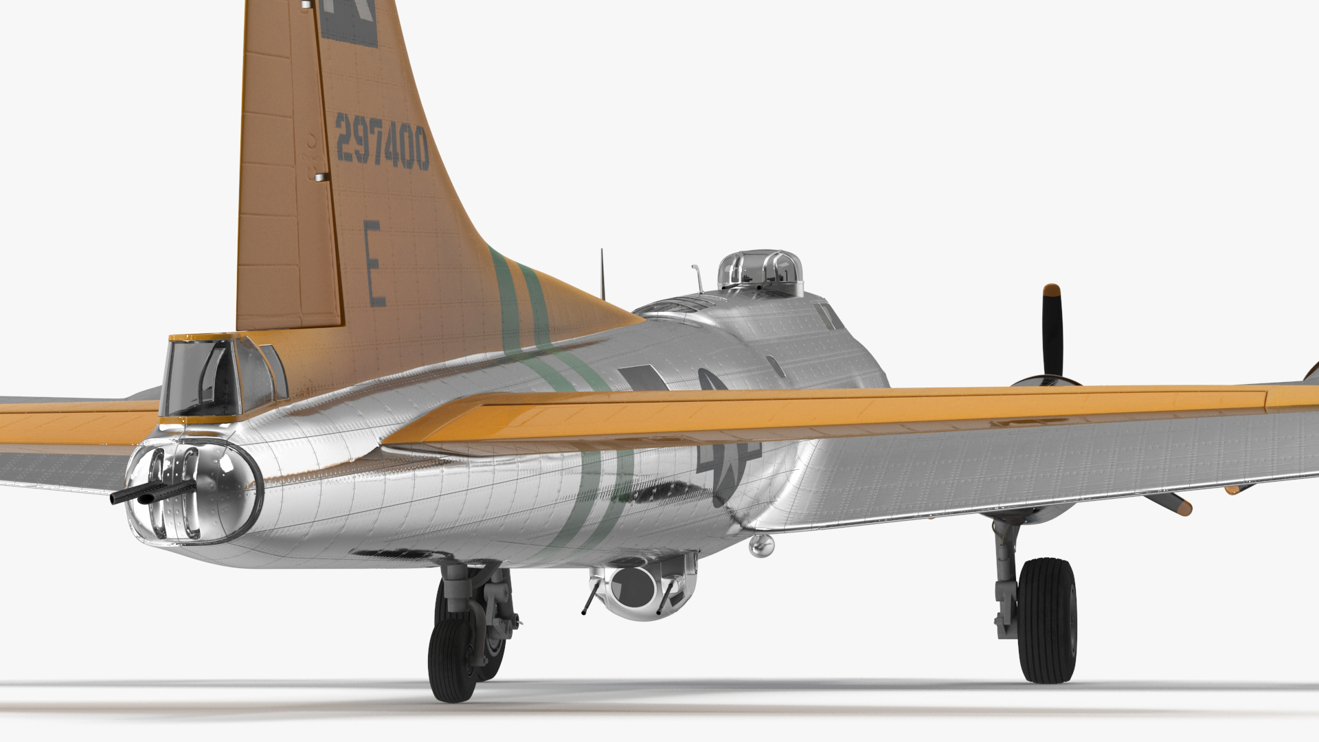 Military Bomber B-17 Rigged 3D