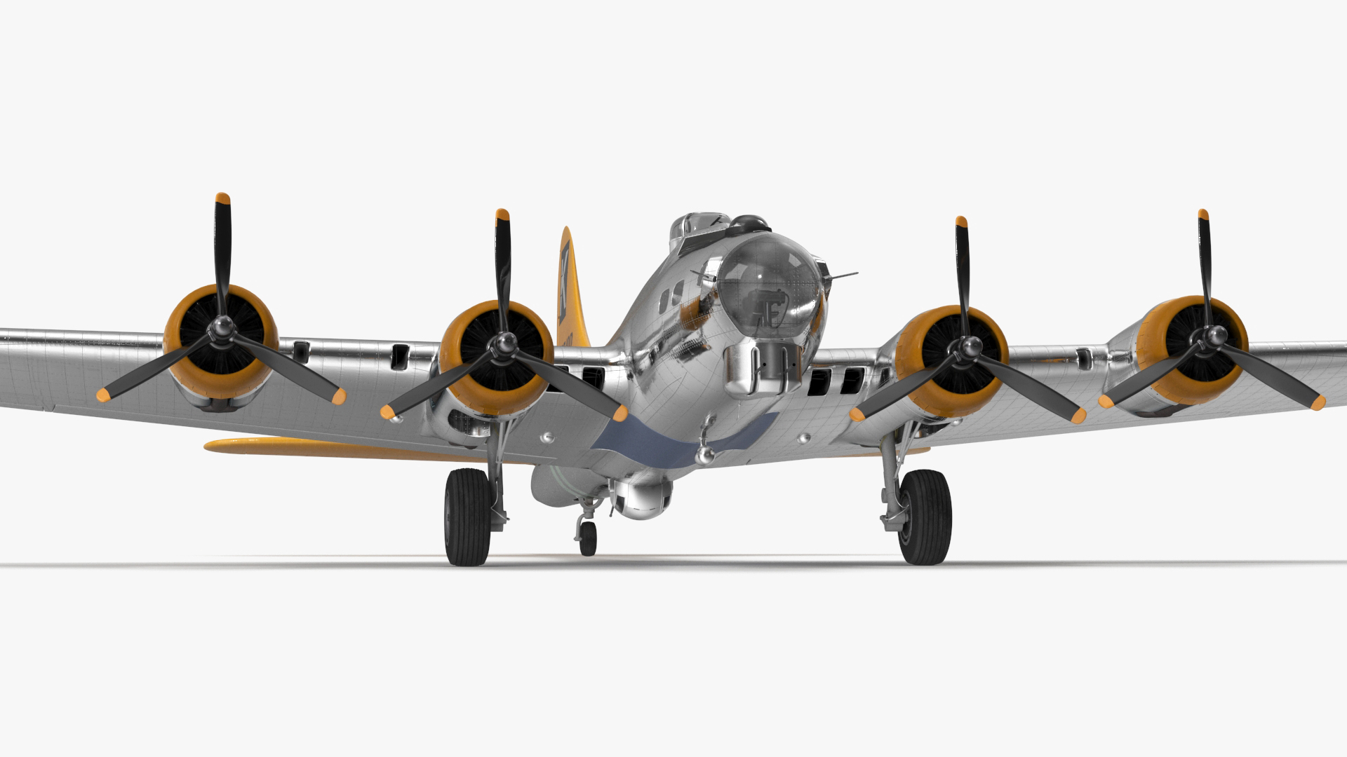Military Bomber B-17 Rigged 3D