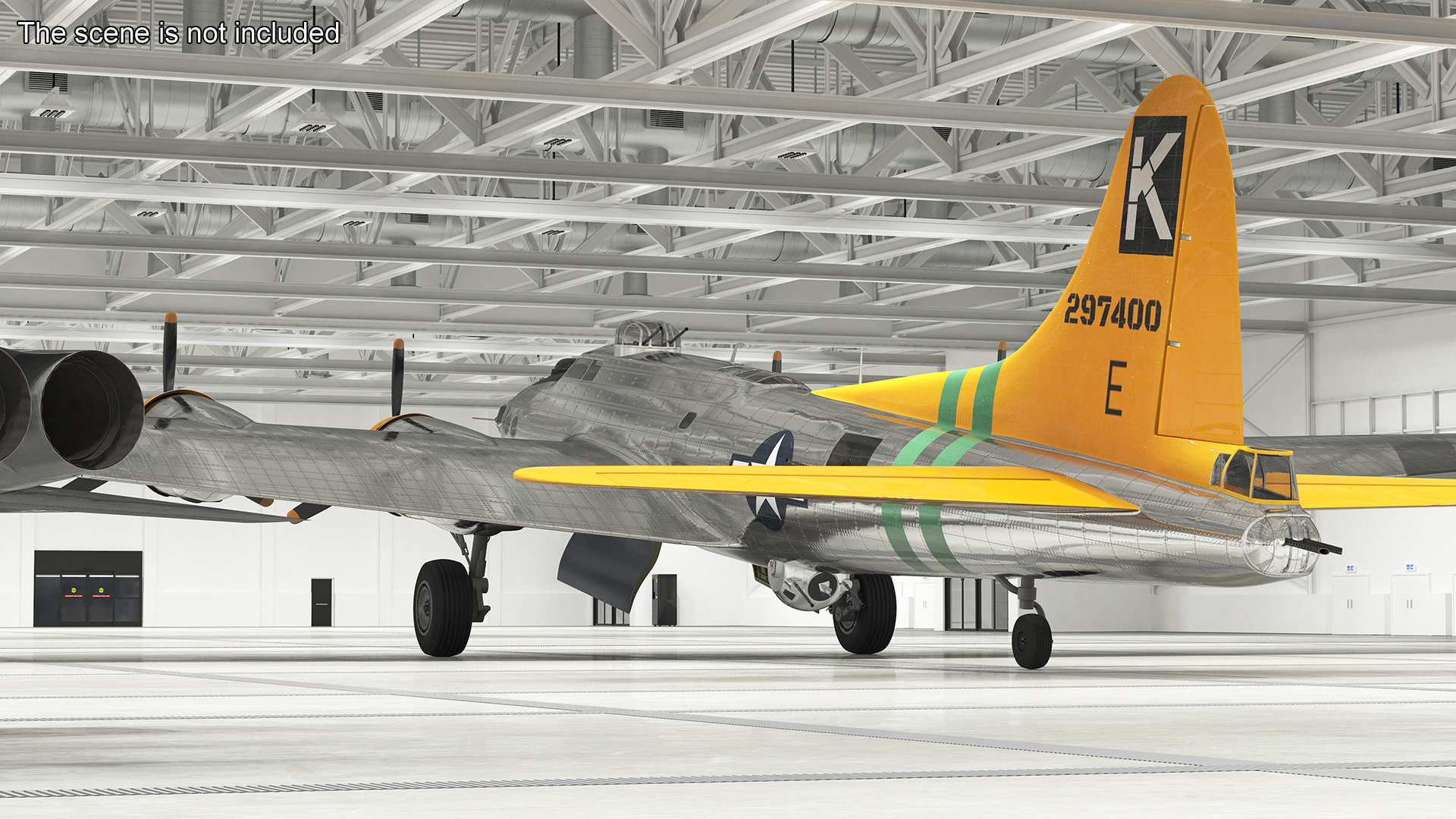 Military Bomber B-17 Rigged 3D