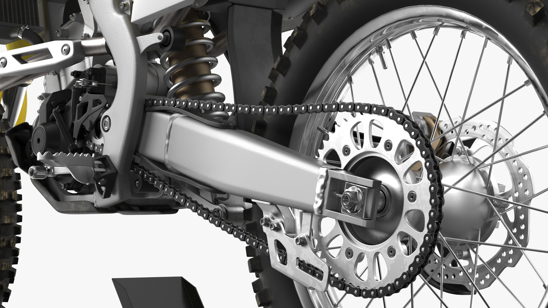 3D model Three Place Motorcycle Trailer with Motorbike