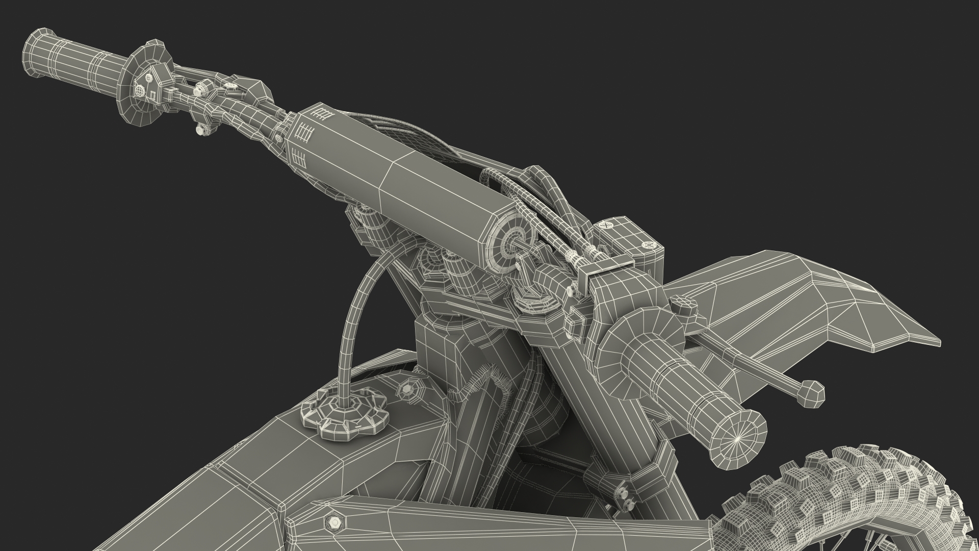 3D model Three Place Motorcycle Trailer with Motorbike