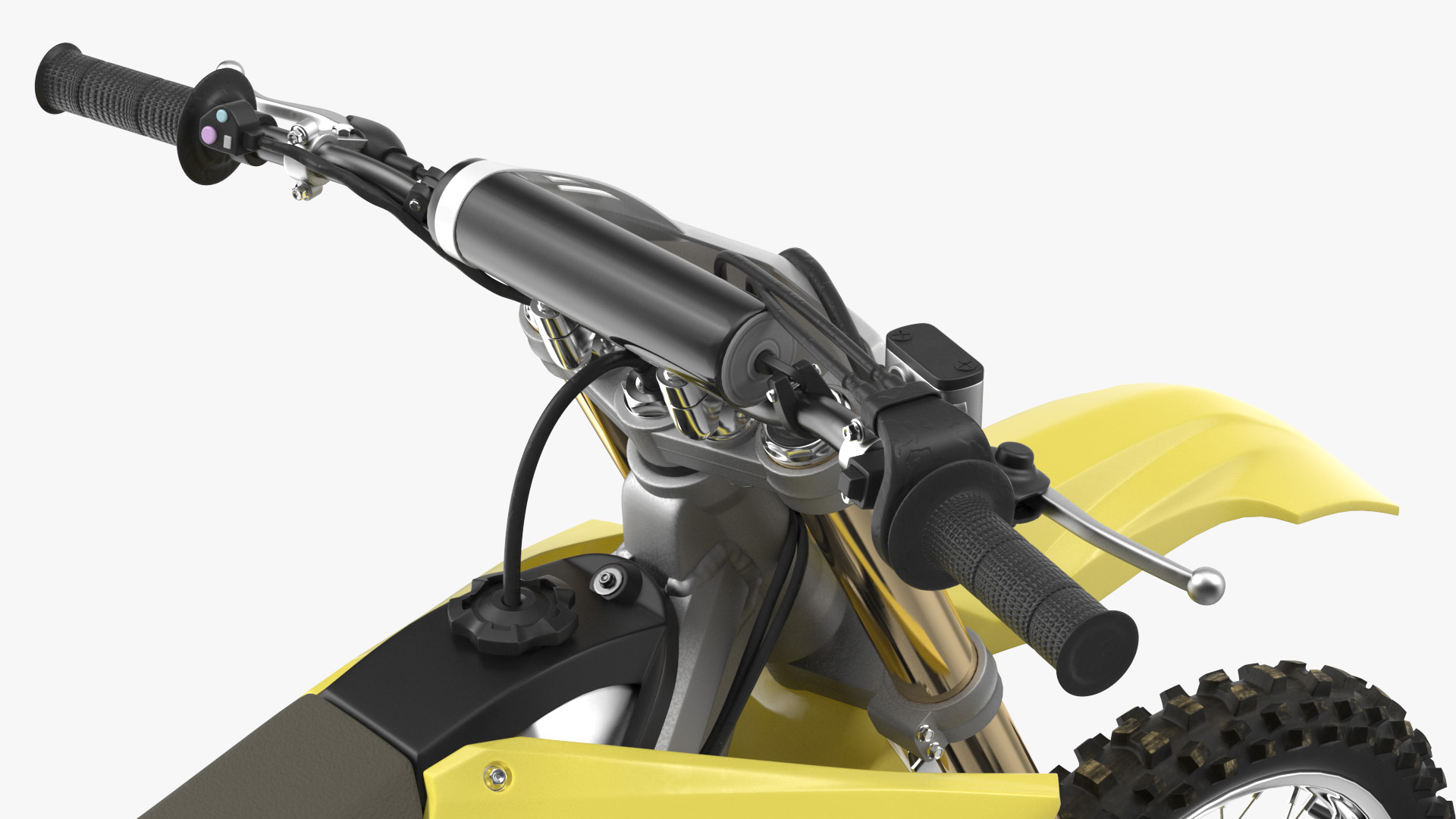 3D model Three Place Motorcycle Trailer with Motorbike