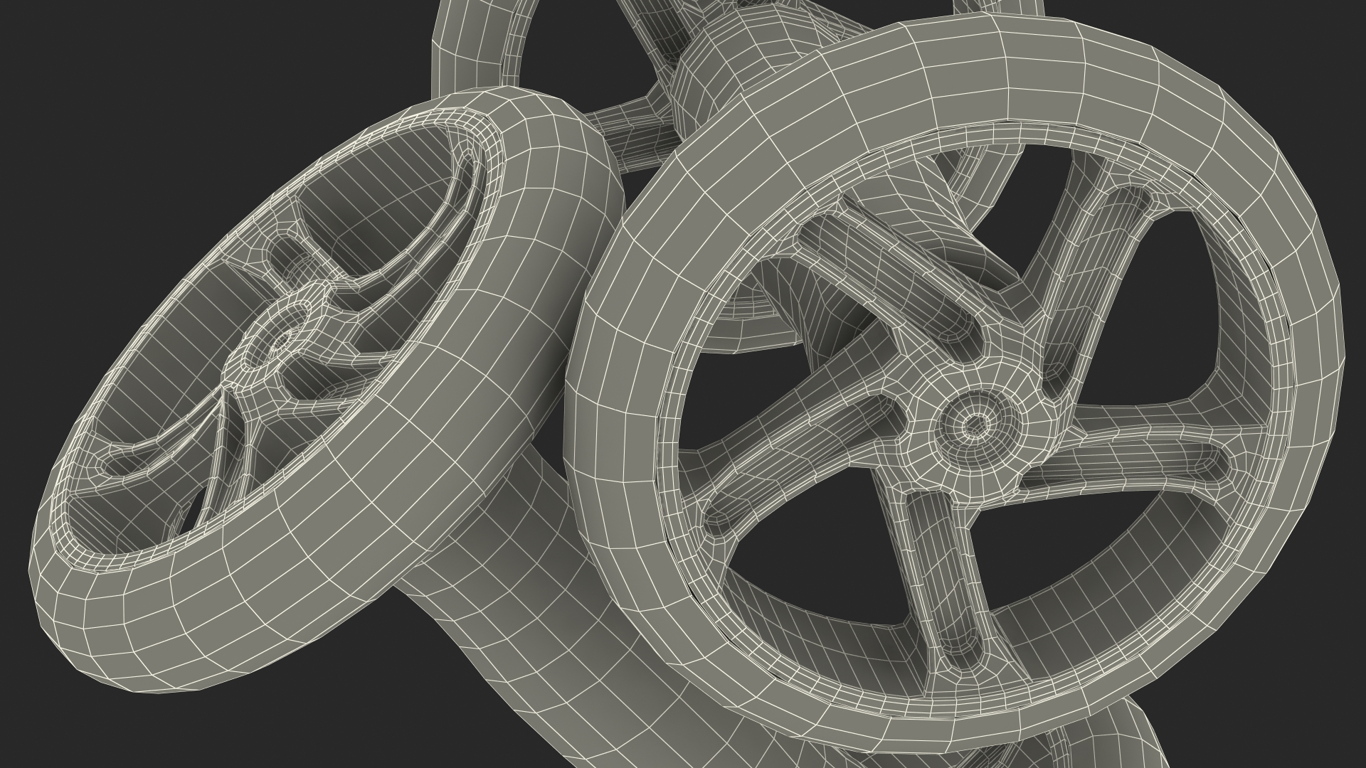 Pair of Ab Wheel Rollers 3D model