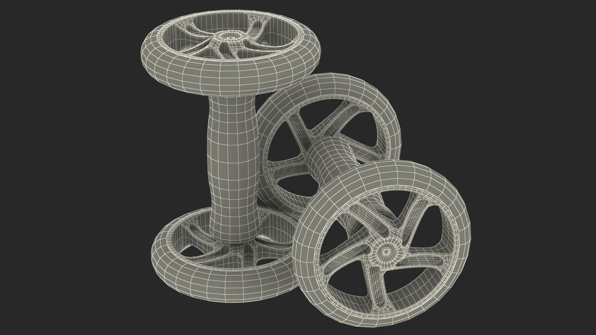 Pair of Ab Wheel Rollers 3D model
