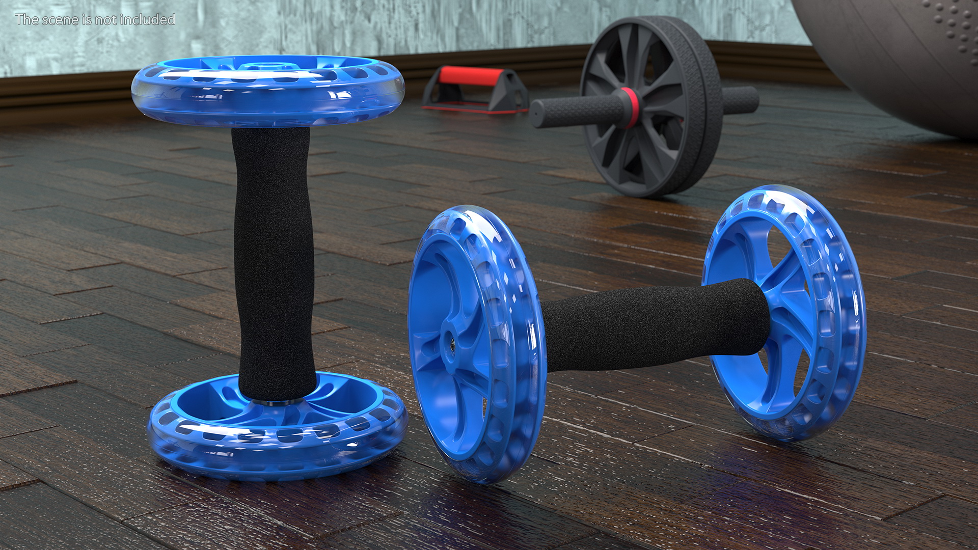 Pair of Ab Wheel Rollers 3D model