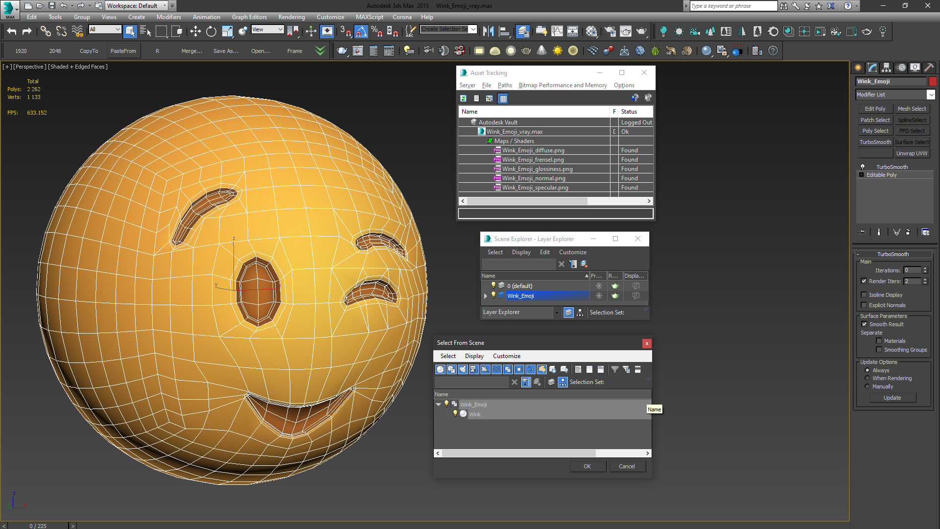 3D model Wink Emoji