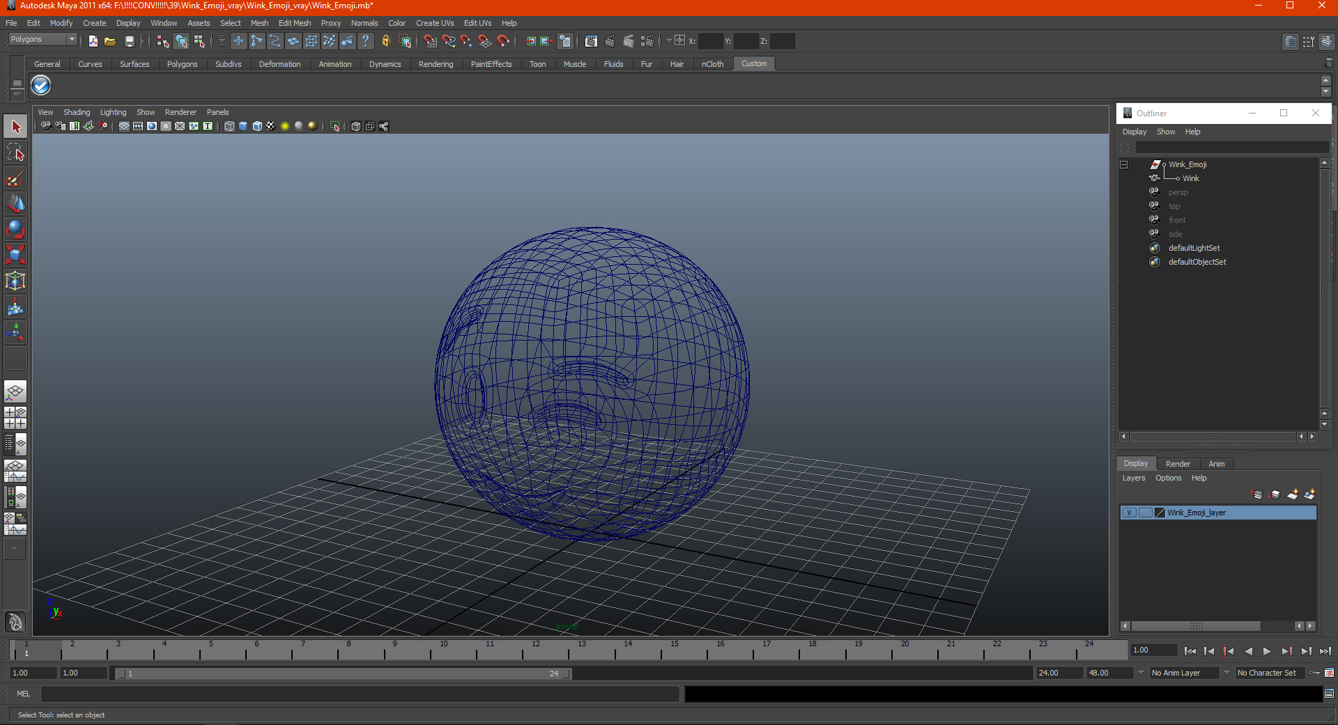 3D model Wink Emoji