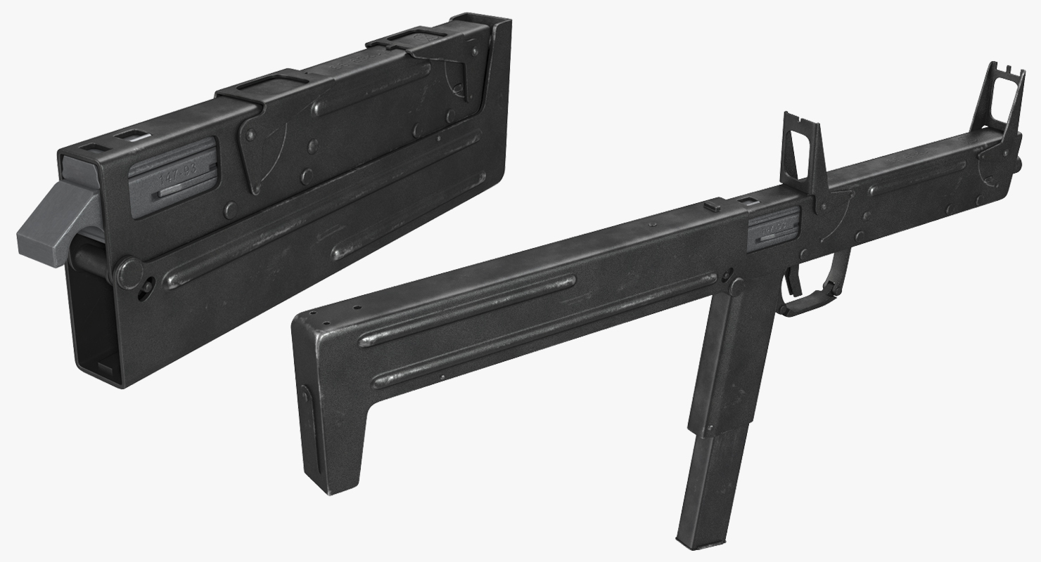 3D model Russian Folding Submachine Gun PP 90 SMG