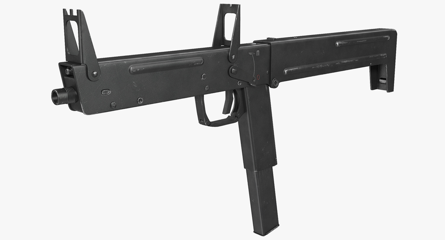 3D model Russian Folding Submachine Gun PP 90 SMG
