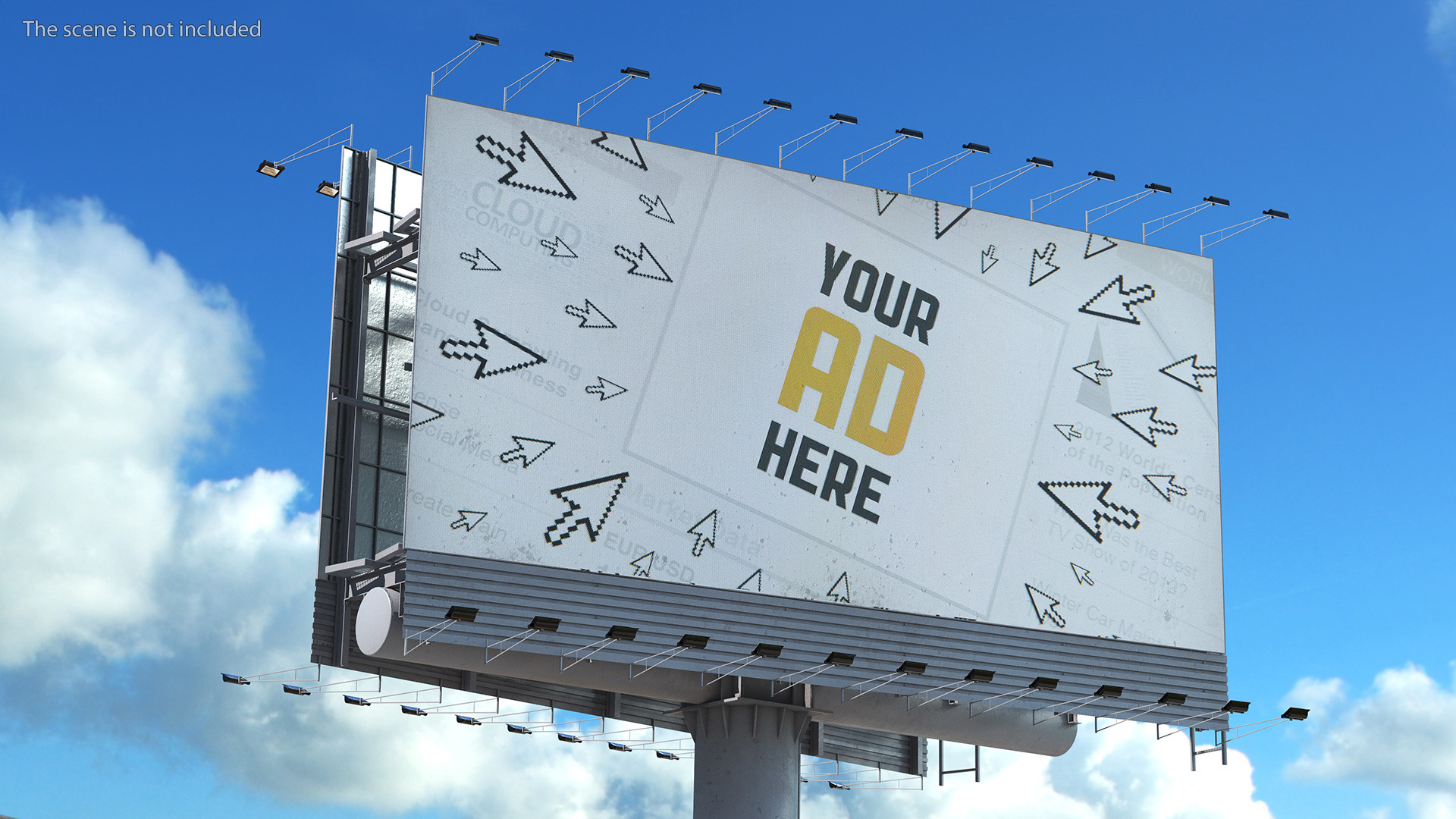 3D Double Street Billboard model