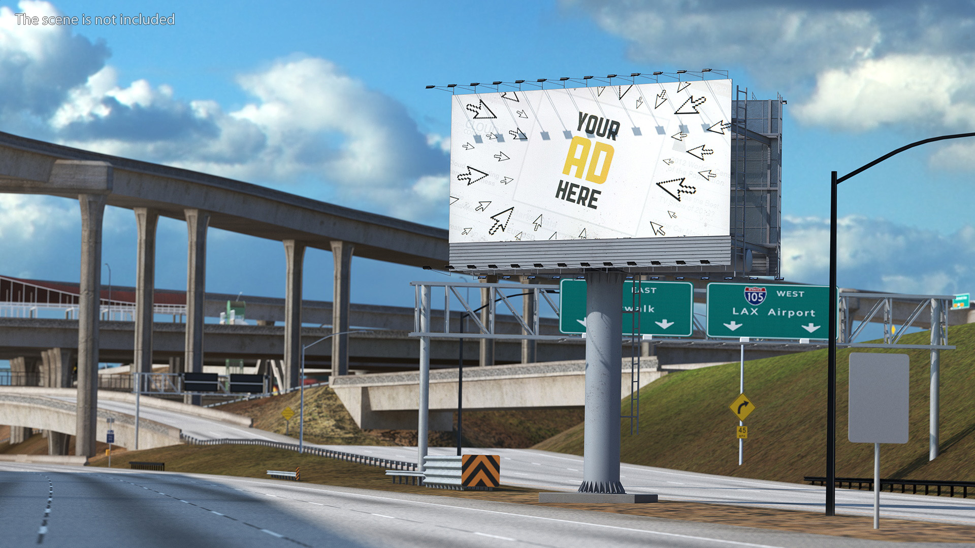 3D Double Street Billboard model
