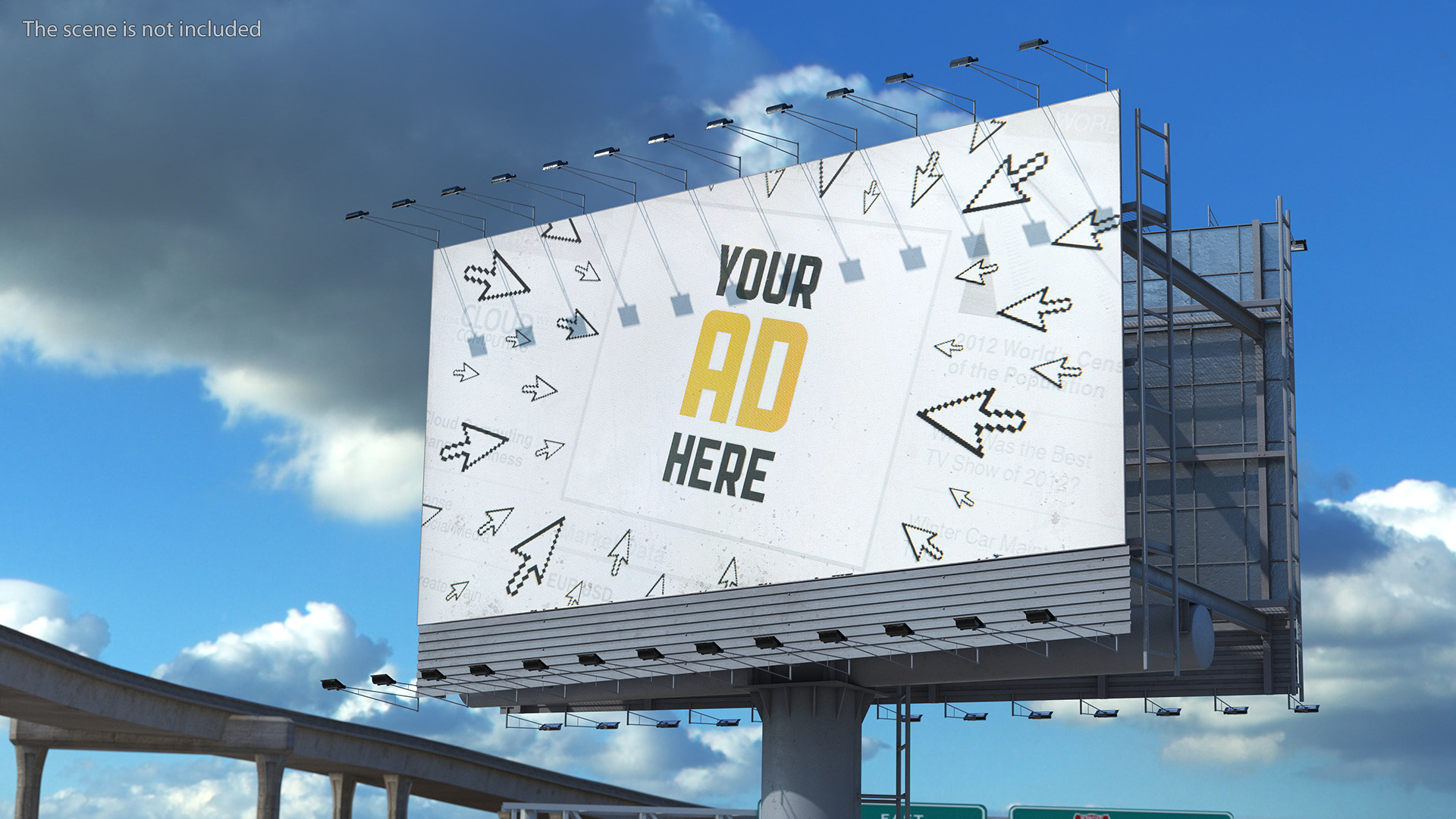 3D Double Street Billboard model