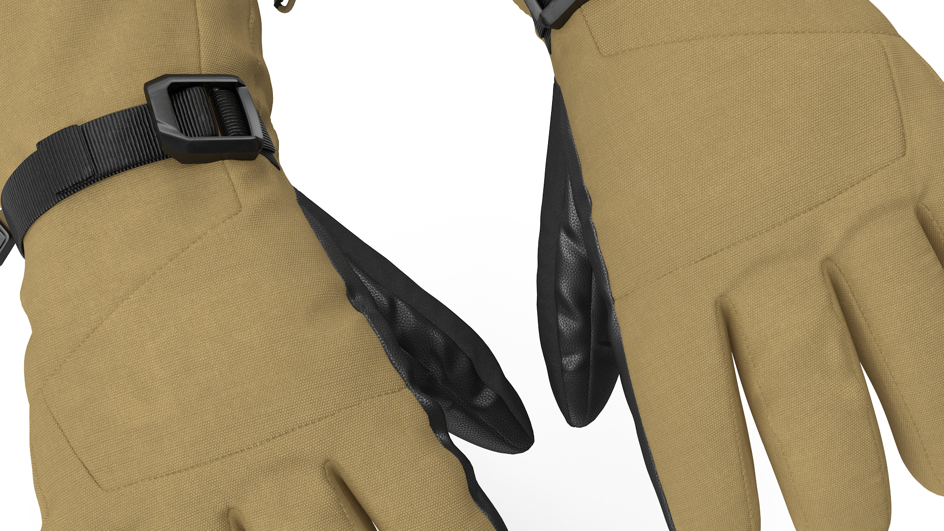 Waterproof Breathable Insulated Mens Gloves Beige 3D model