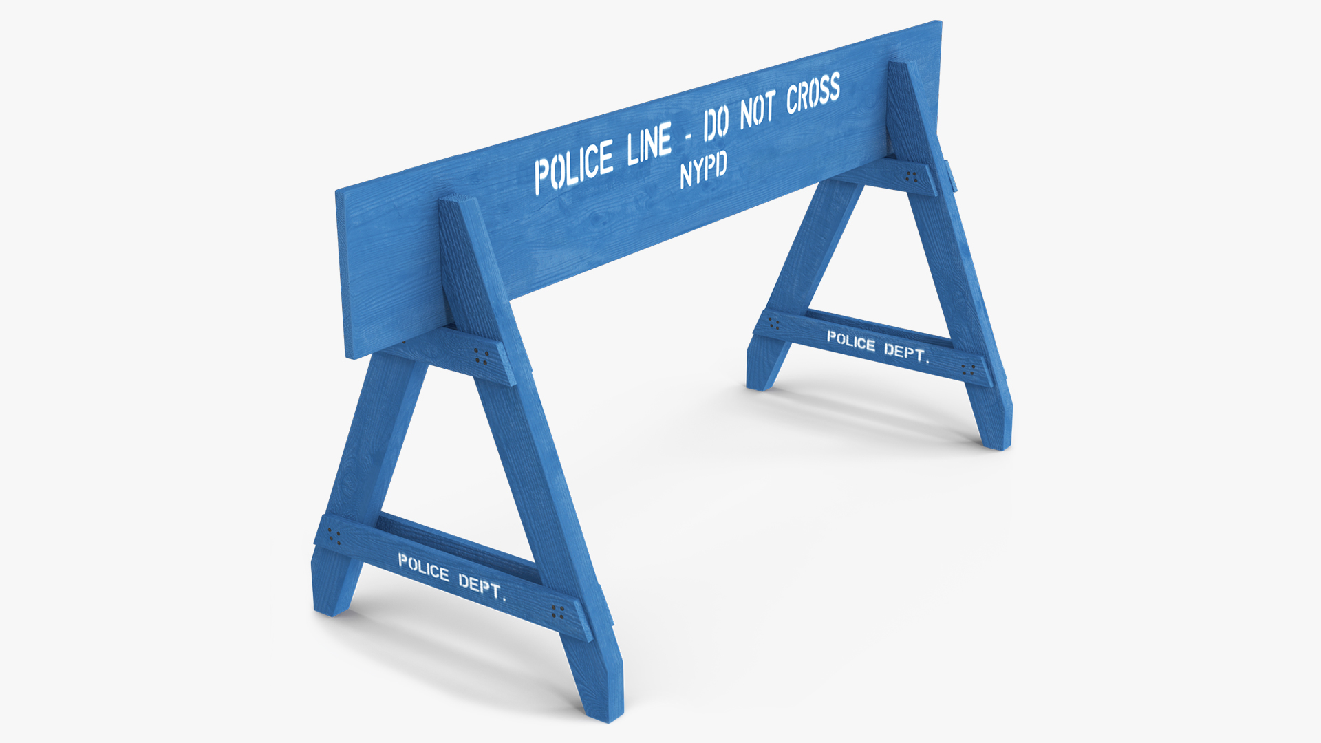 NYPD Police Barricade Barrier 3D model