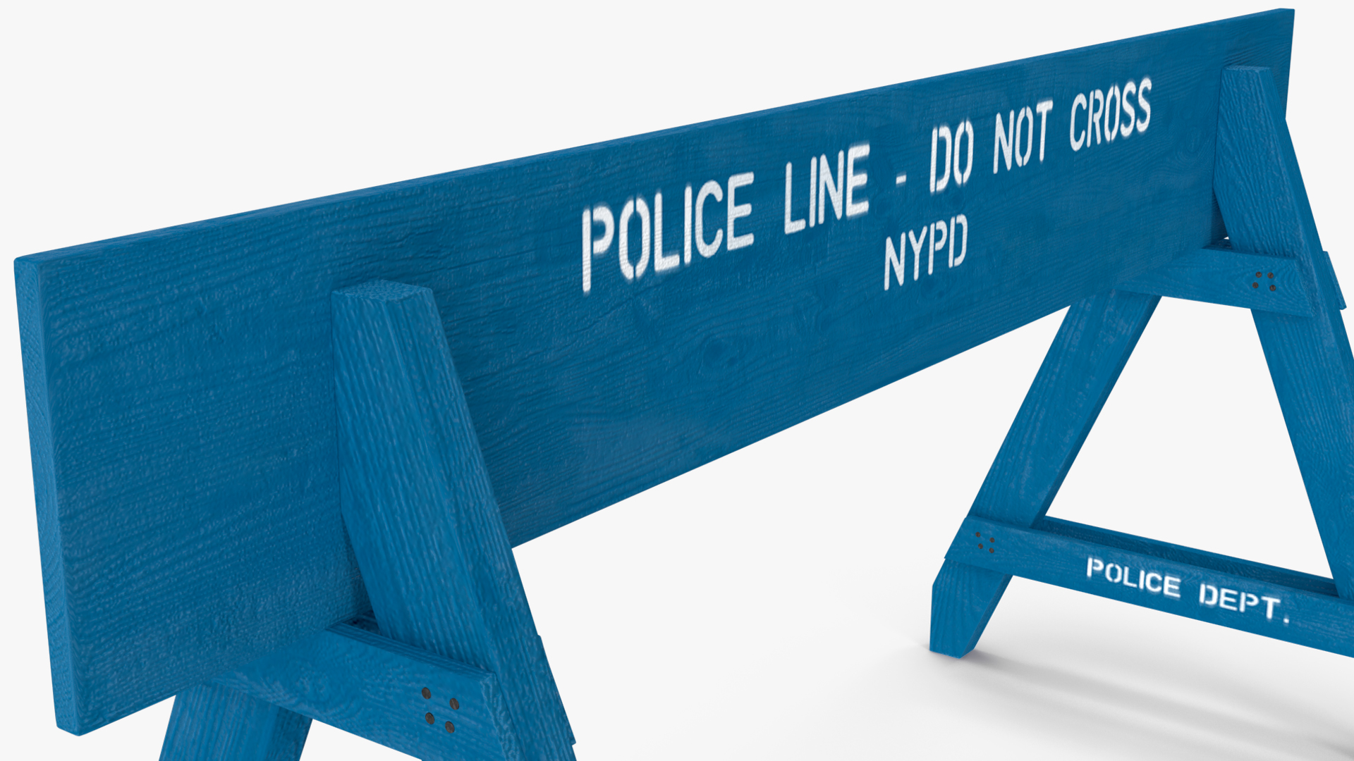 NYPD Police Barricade Barrier 3D model