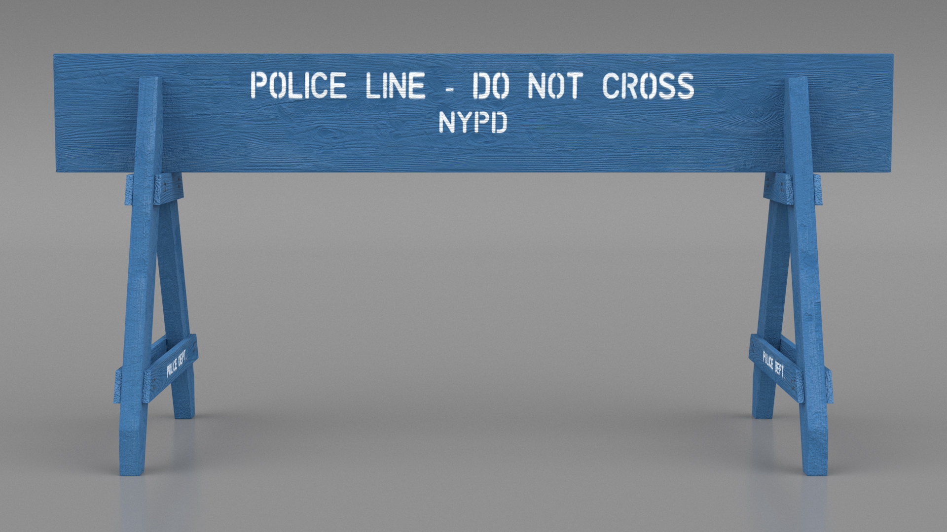 NYPD Police Barricade Barrier 3D model
