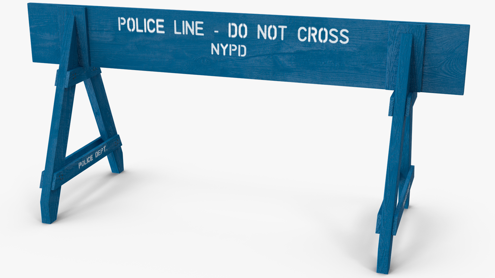 NYPD Police Barricade Barrier 3D model