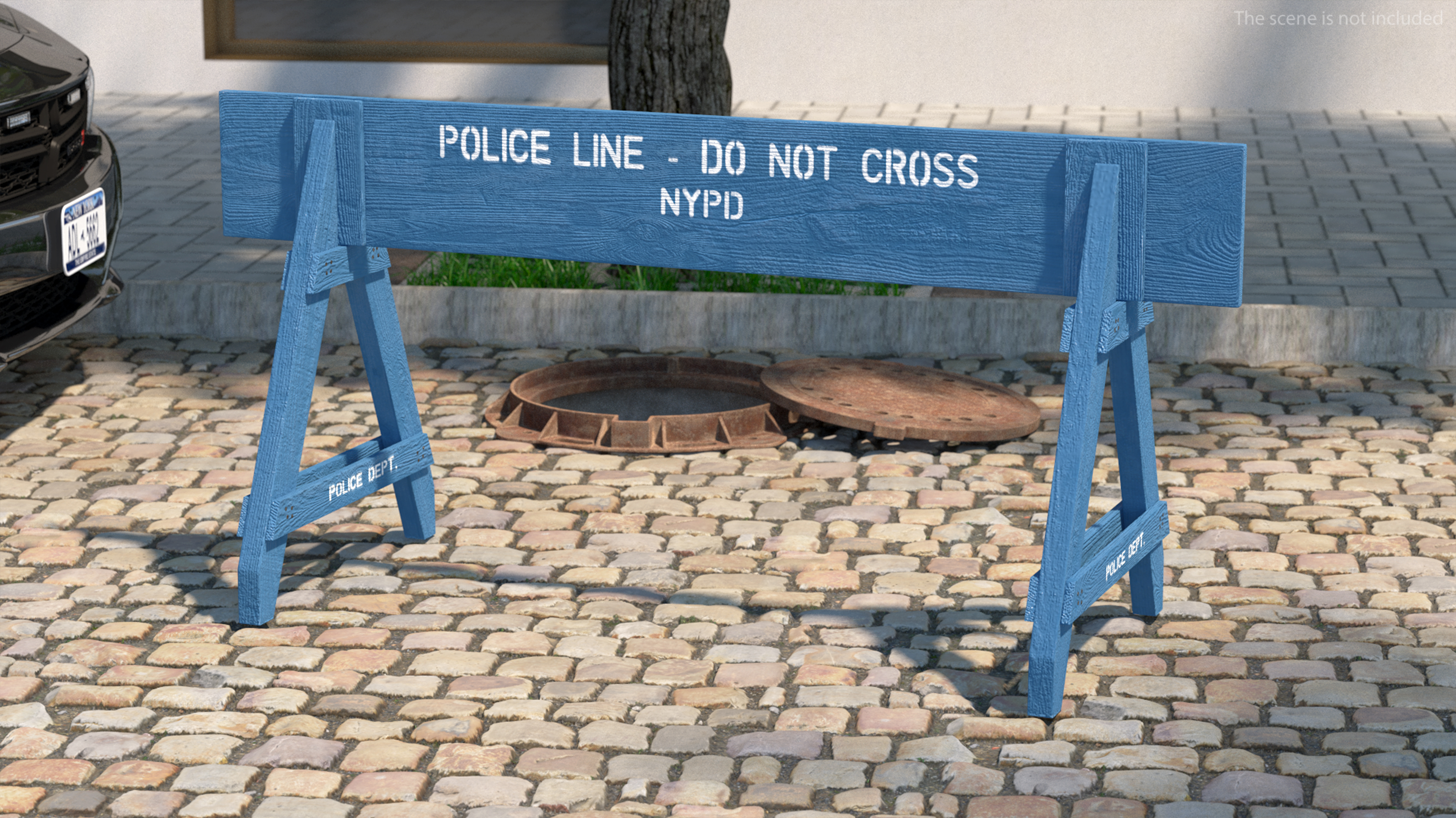 NYPD Police Barricade Barrier 3D model