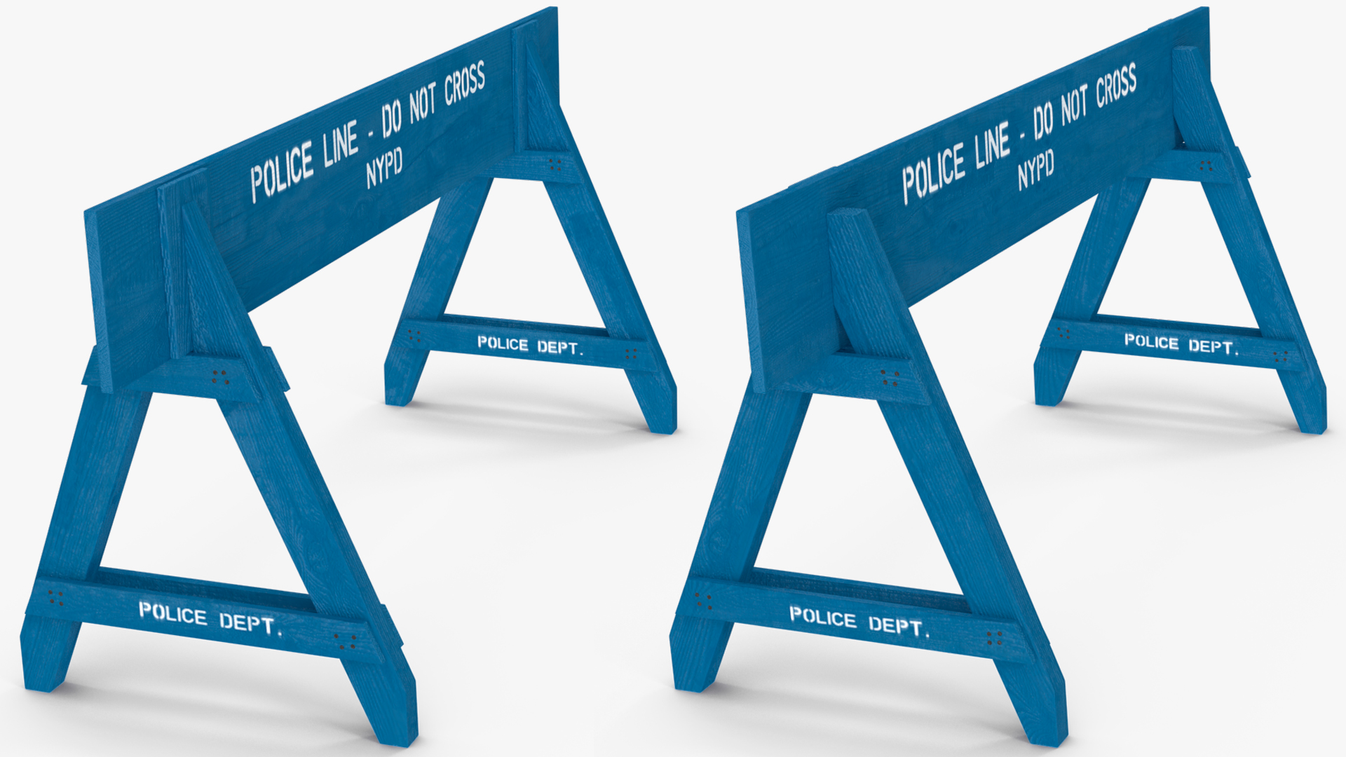 NYPD Police Barricade Barrier 3D model
