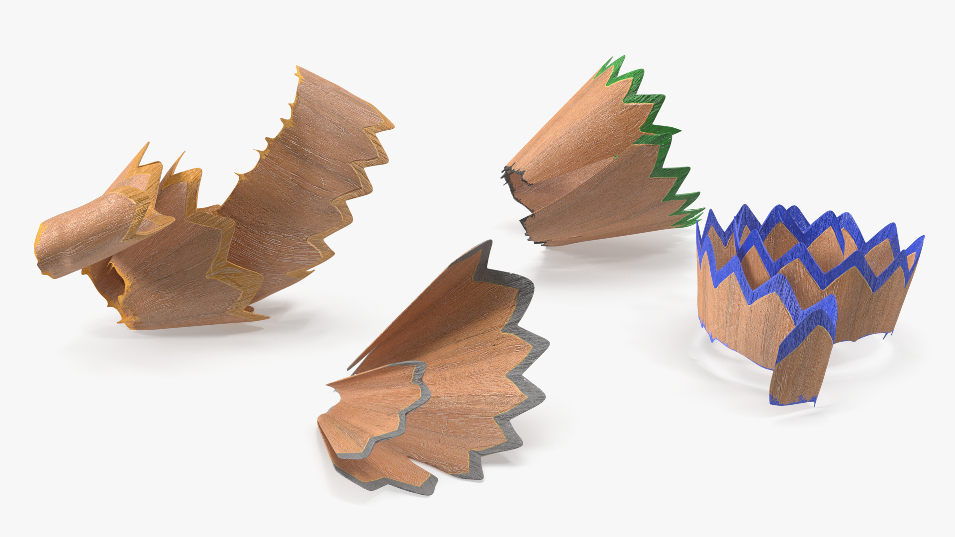 3D model Shavings from Colorful Pencils