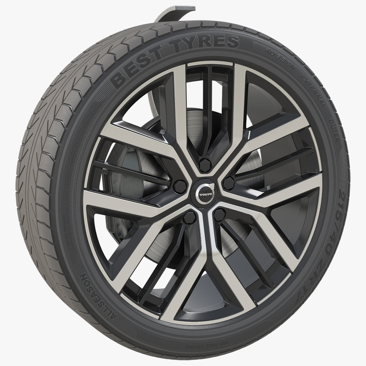 Volvo EX60 Multi Spoke Alloy Wheel Black - view 9