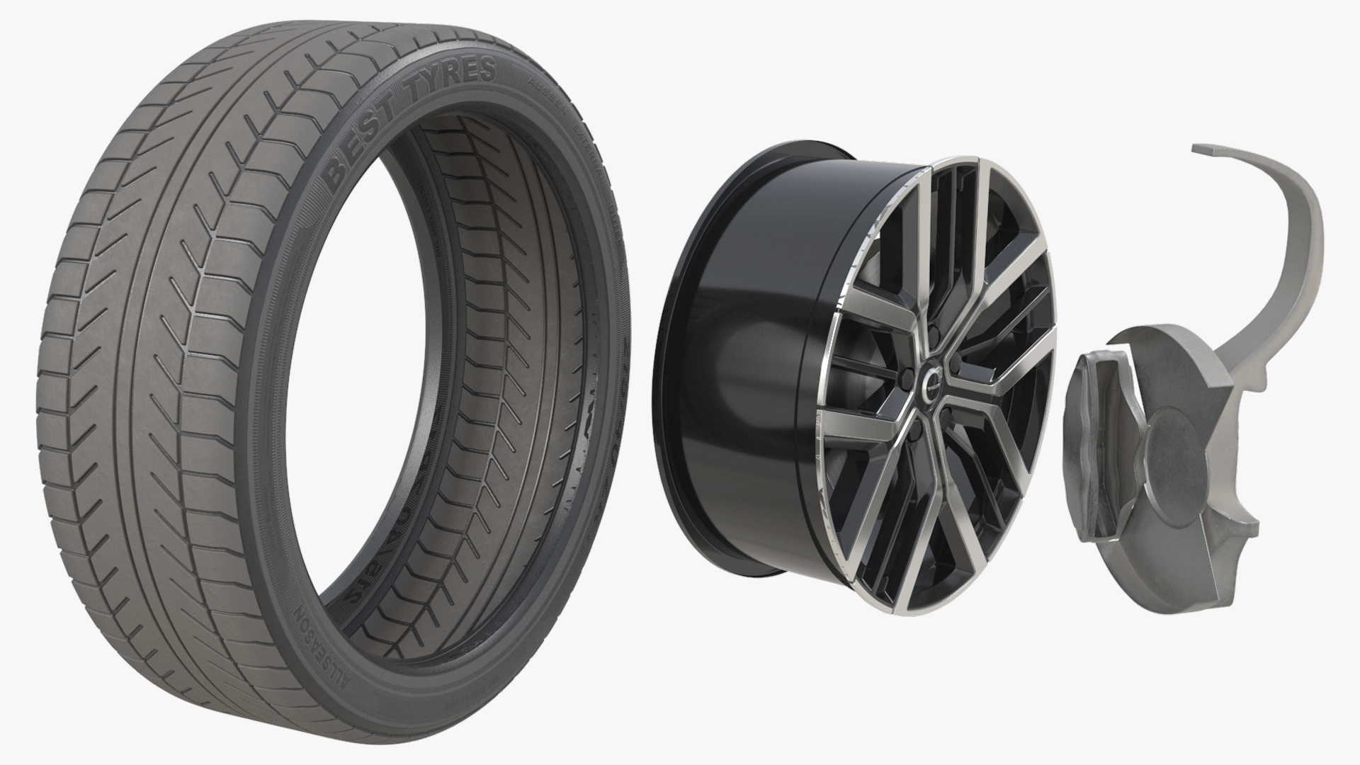 Volvo EX60 Multi Spoke Alloy Wheel Black - view 4