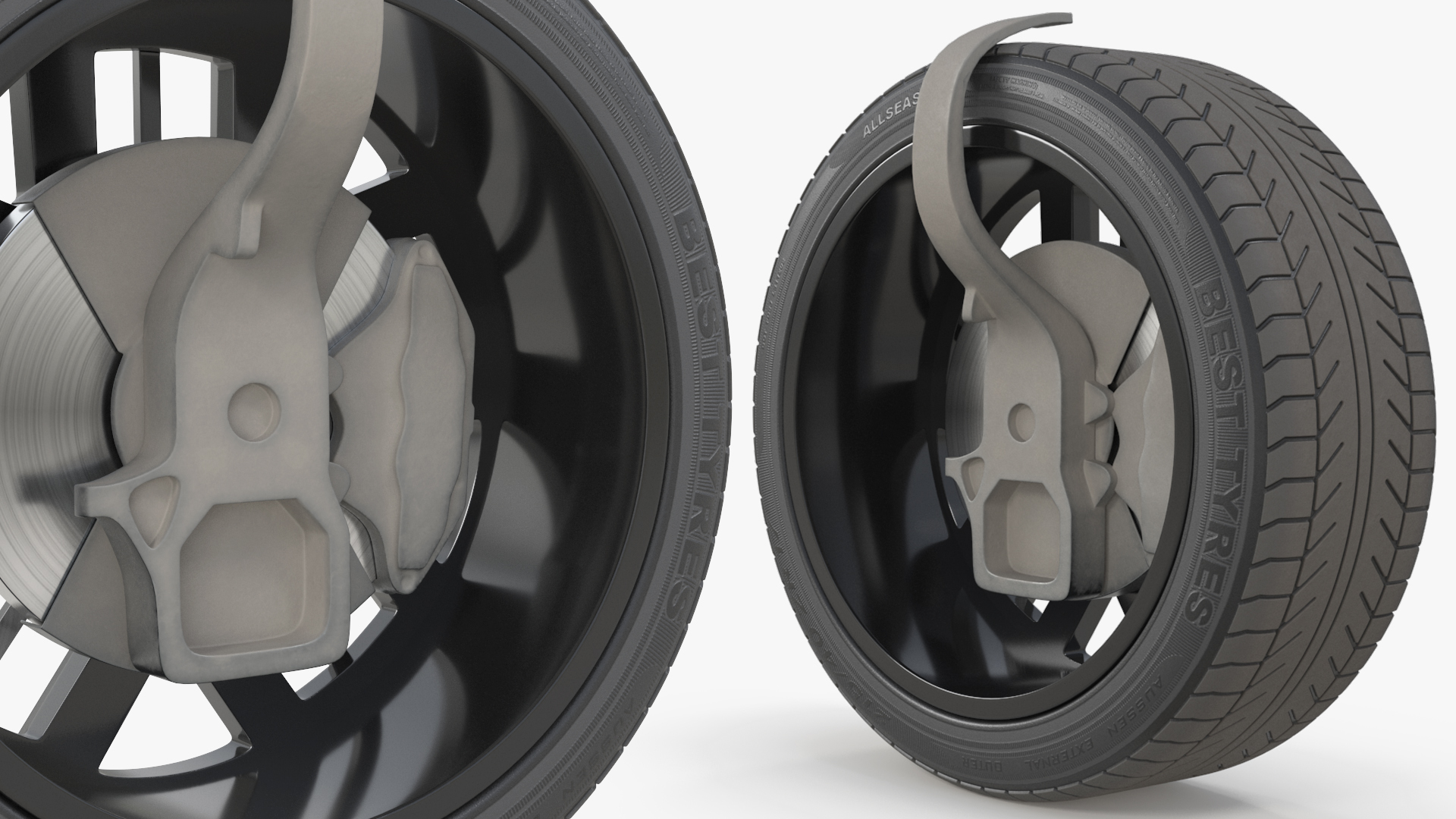 Volvo EX60 Multi Spoke Alloy Wheel Black - view 3