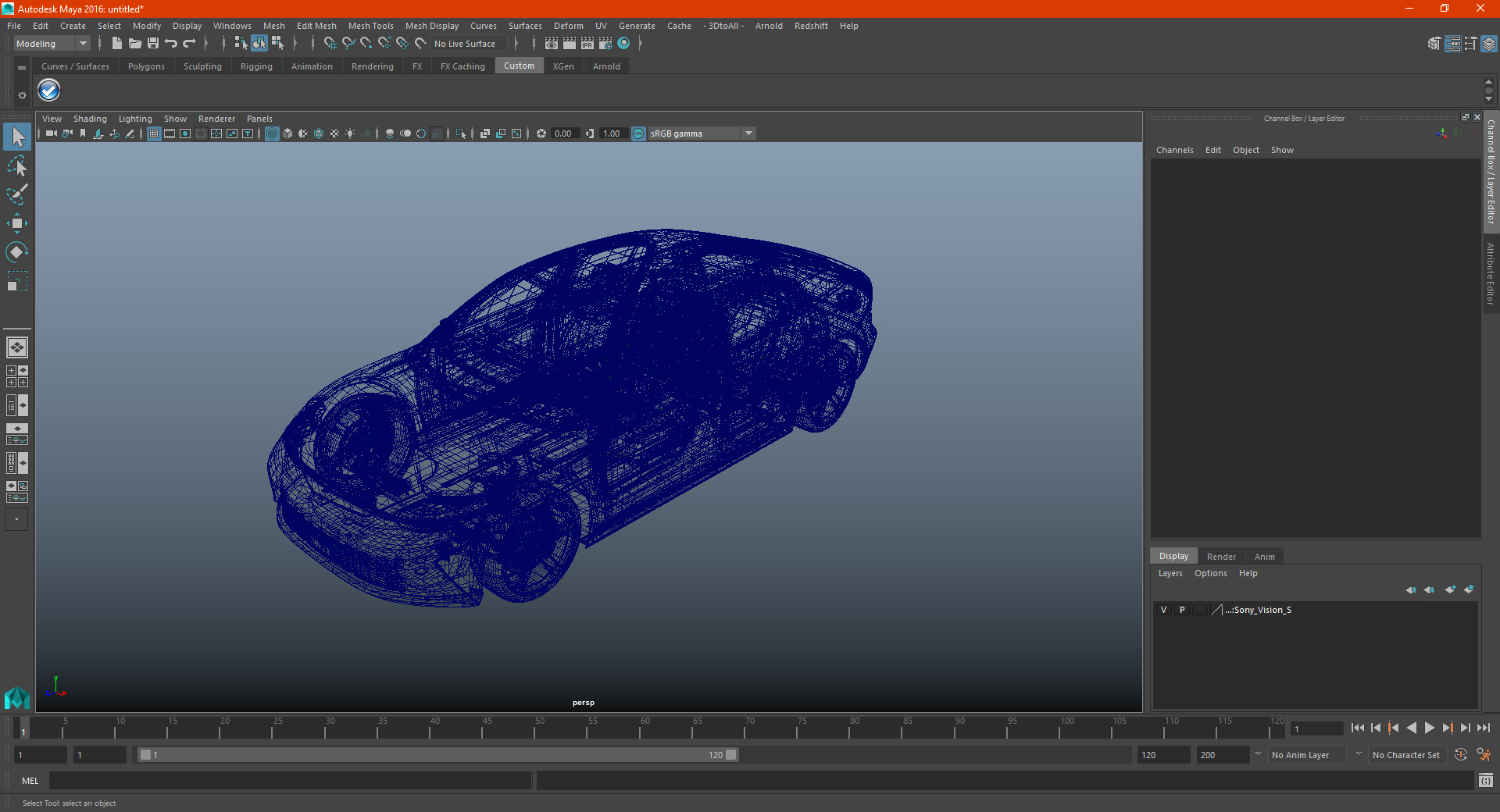 3D Sony Vision S model