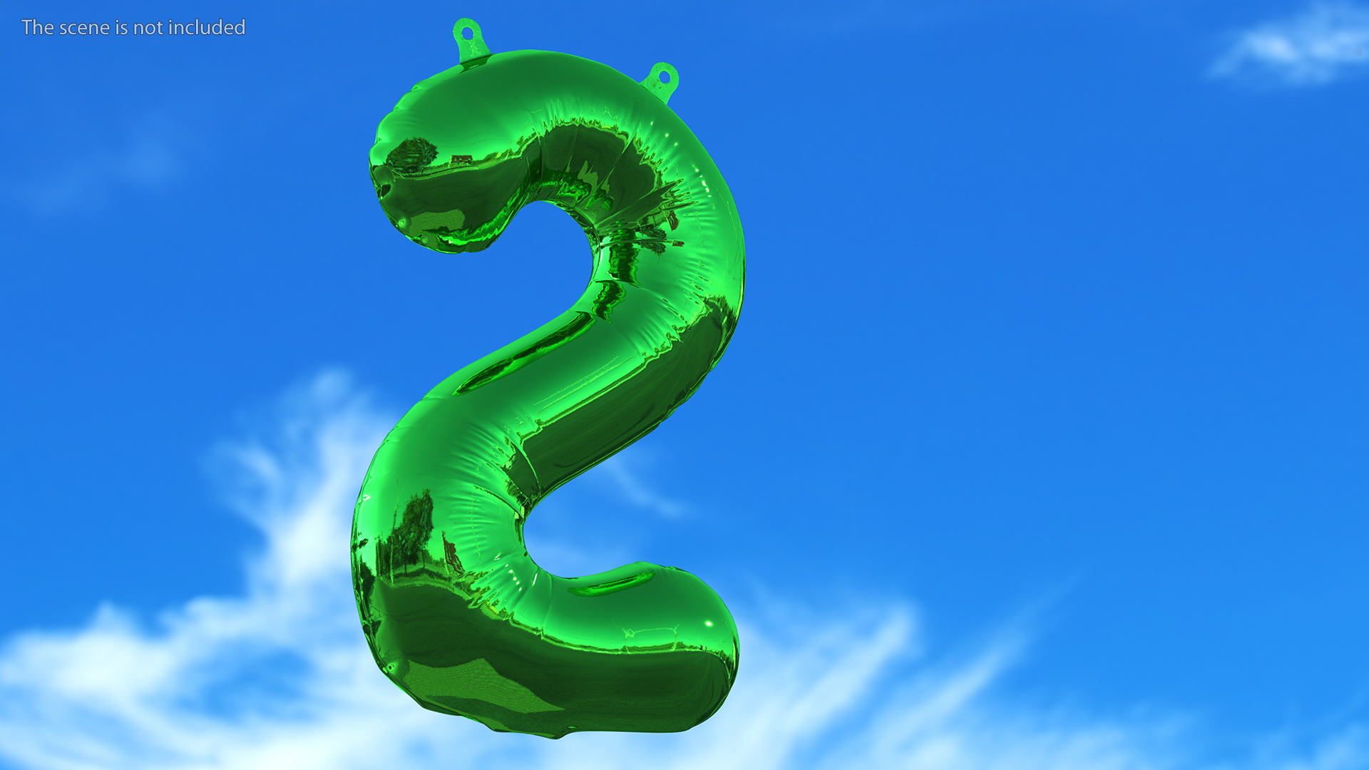 Balloon Numbers Set Multicolored 3D