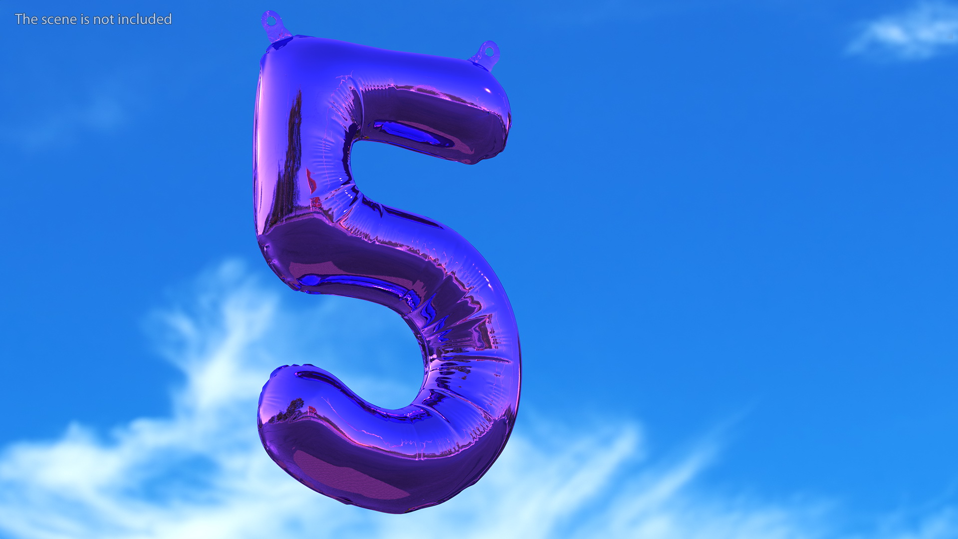 Balloon Numbers Set Multicolored 3D