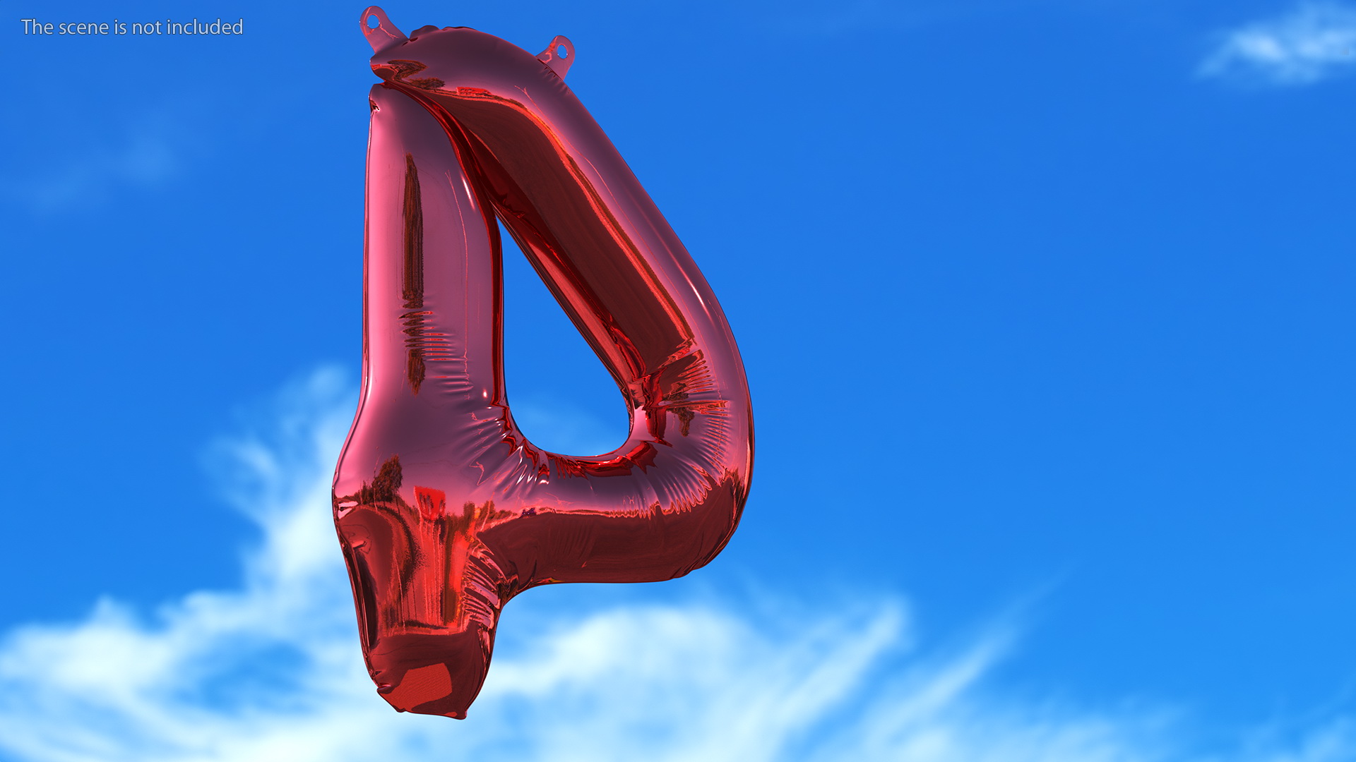 Balloon Numbers Set Multicolored 3D