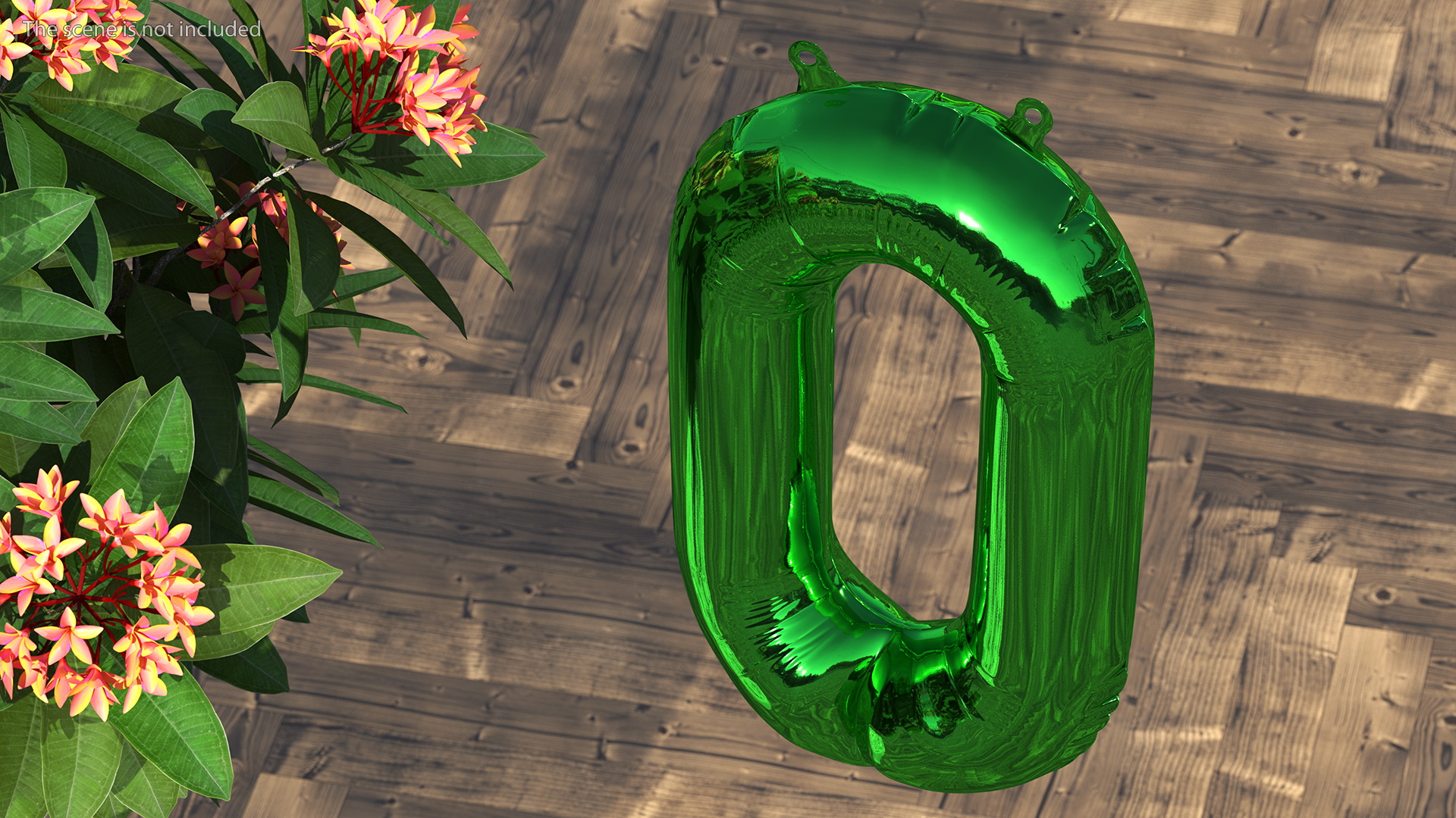 Balloon Numbers Set Multicolored 3D