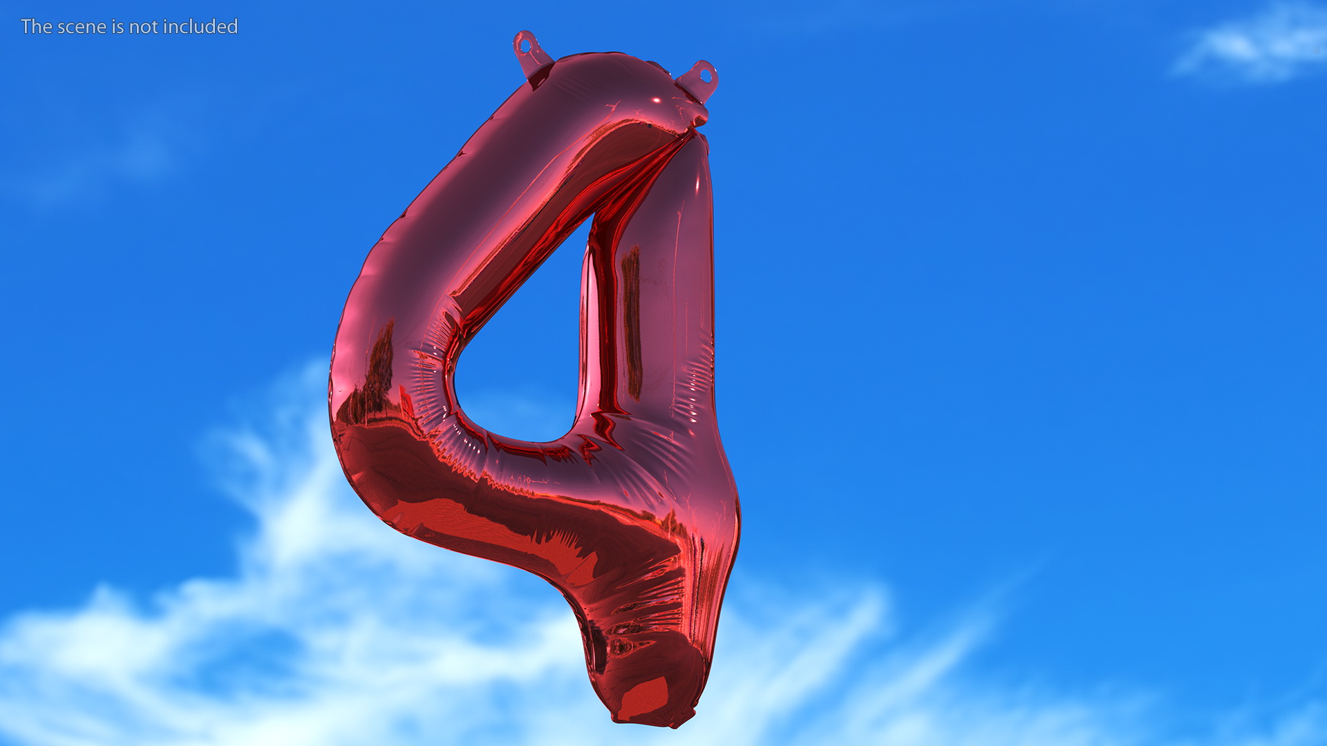 Balloon Numbers Set Multicolored 3D