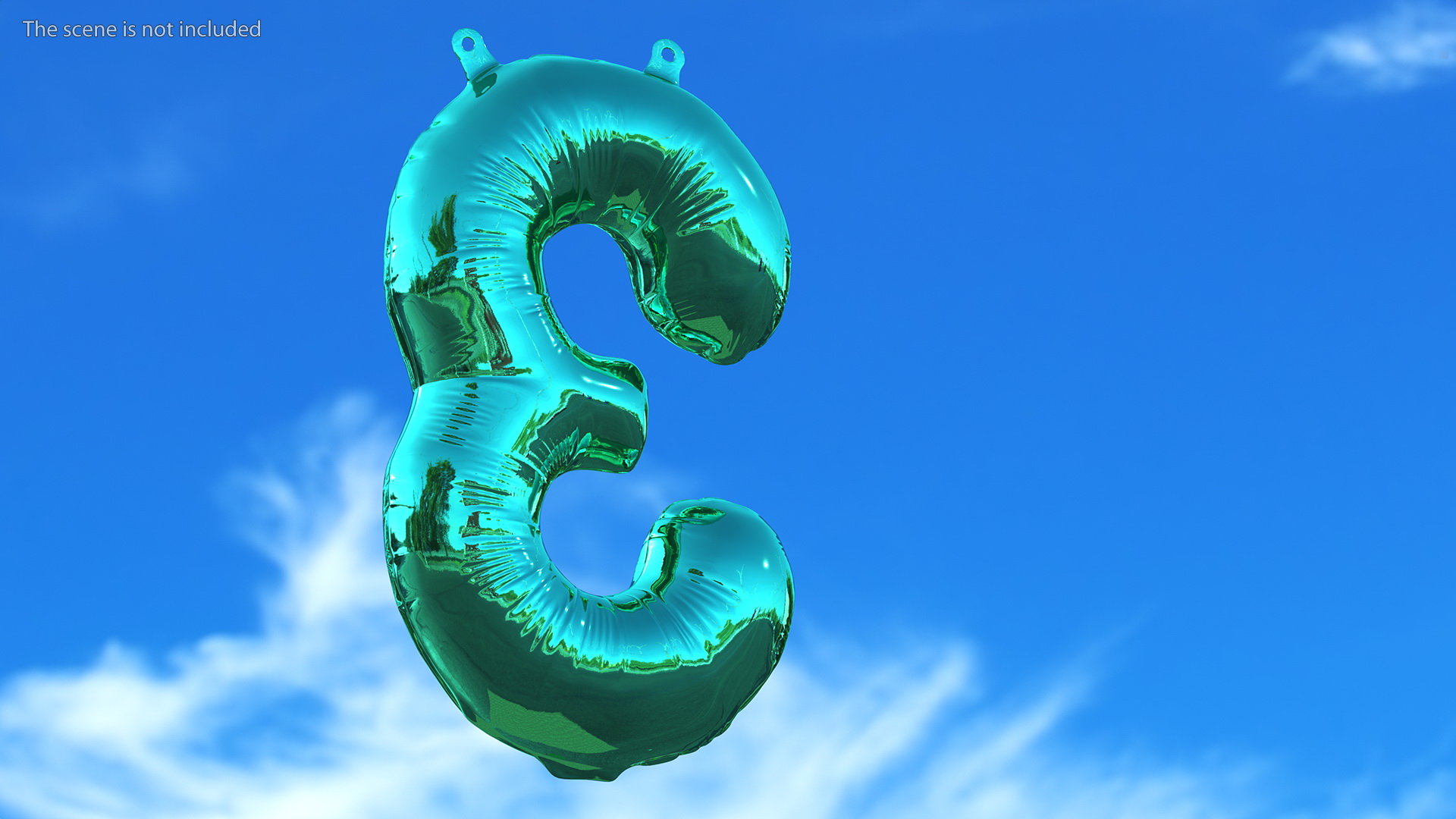 Balloon Numbers Set Multicolored 3D