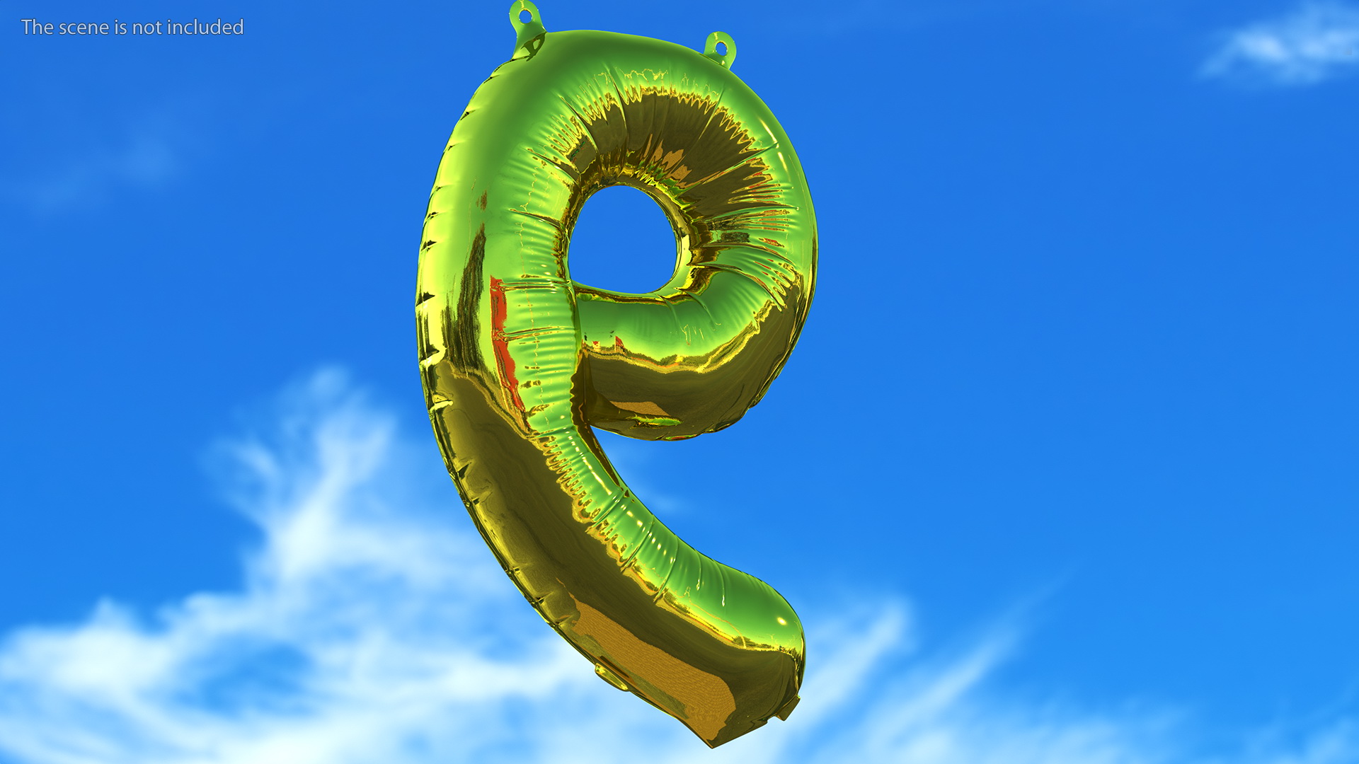 Balloon Numbers Set Multicolored 3D