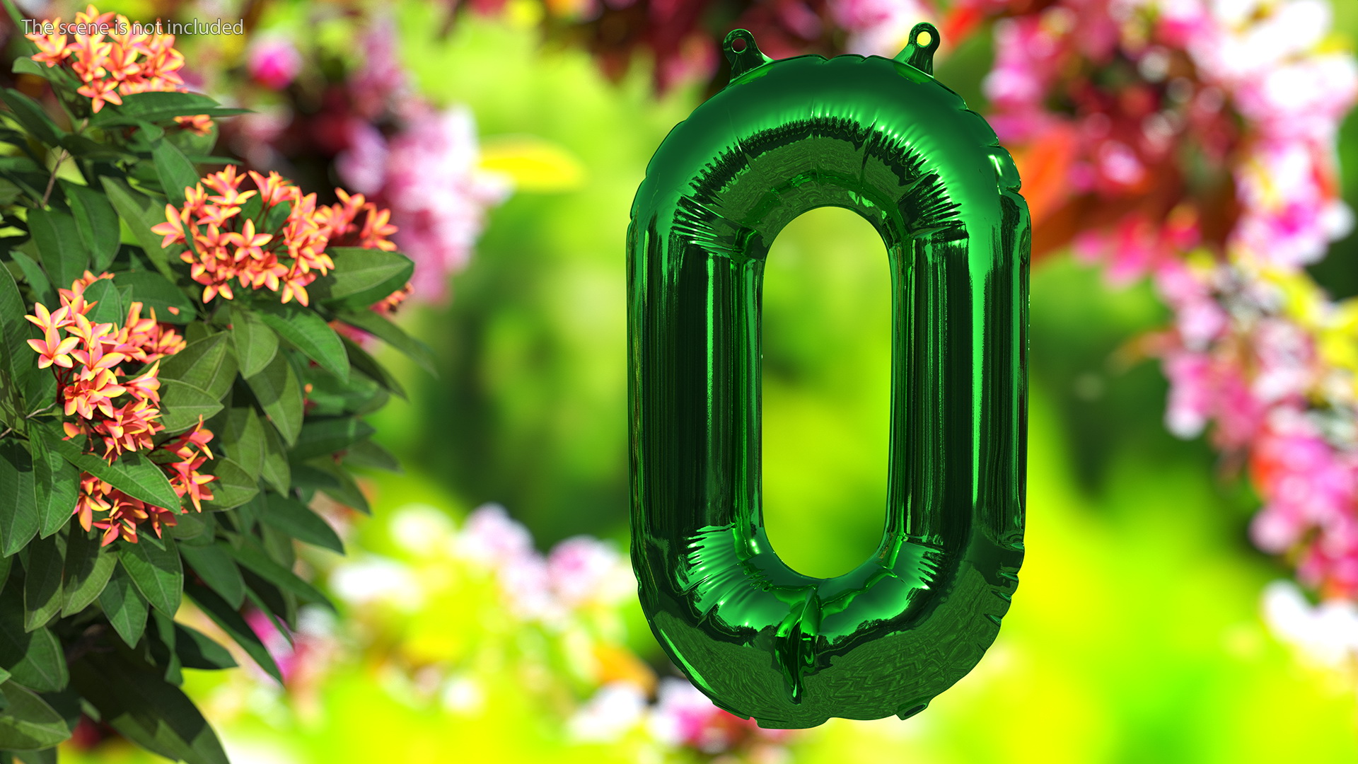 Balloon Numbers Set Multicolored 3D