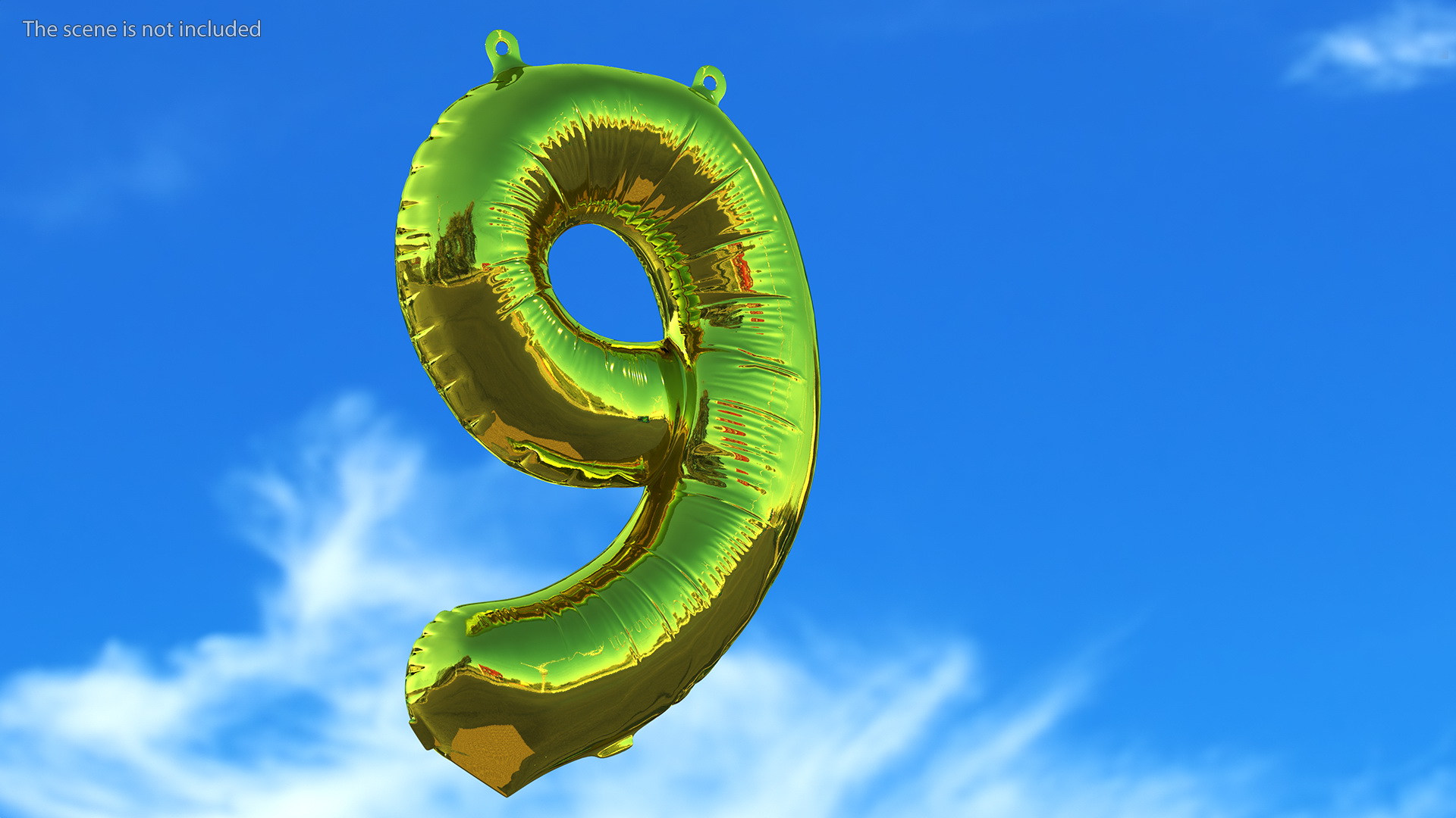Balloon Numbers Set Multicolored 3D