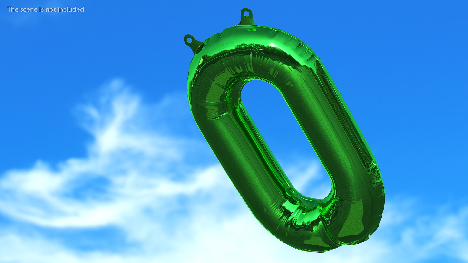 Balloon Numbers Set Multicolored 3D