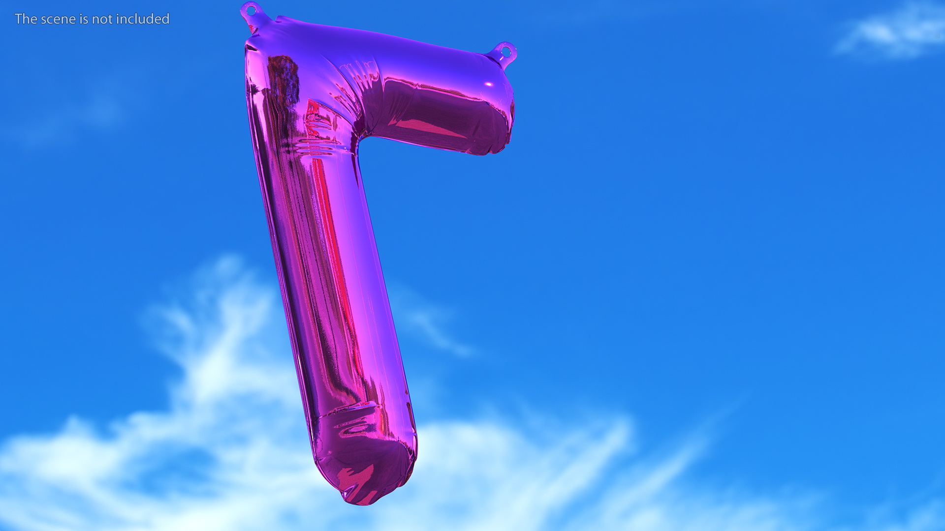 Balloon Numbers Set Multicolored 3D