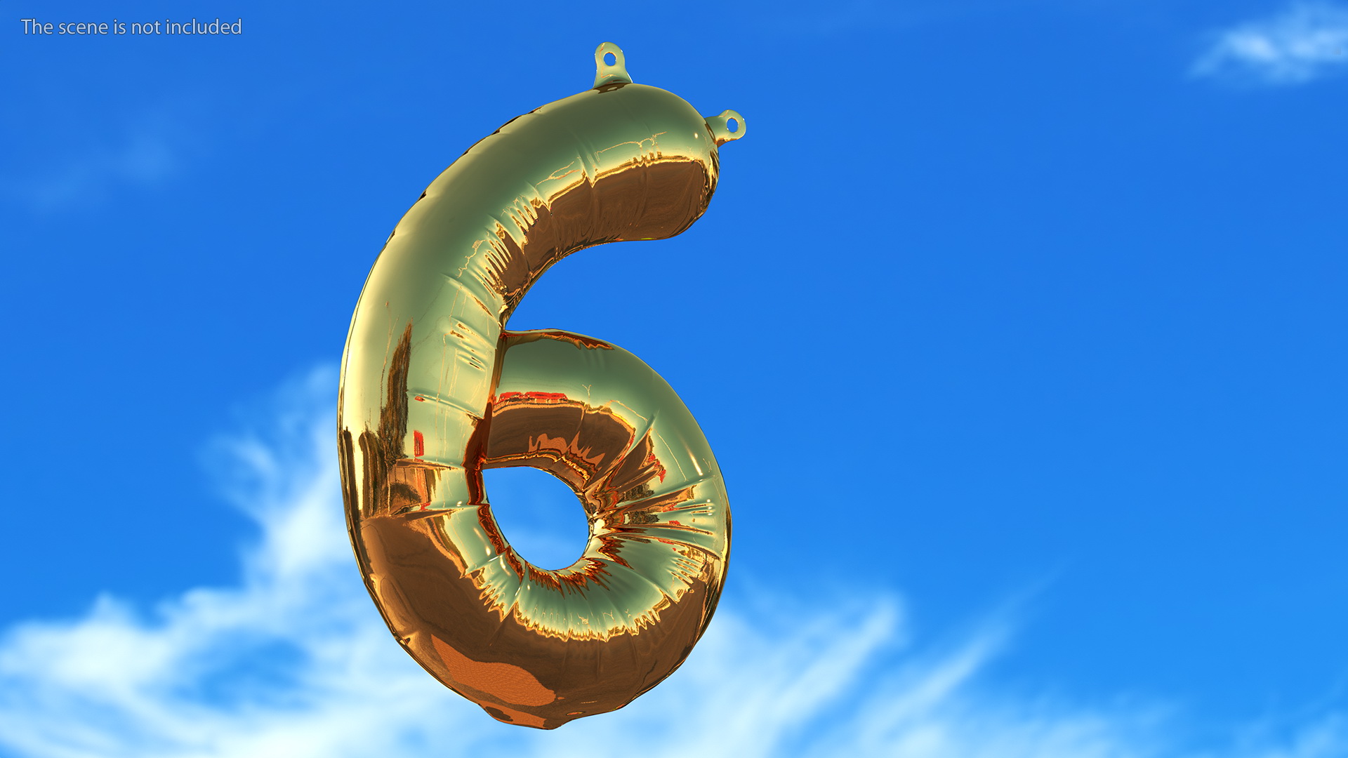 Balloon Numbers Set Multicolored 3D