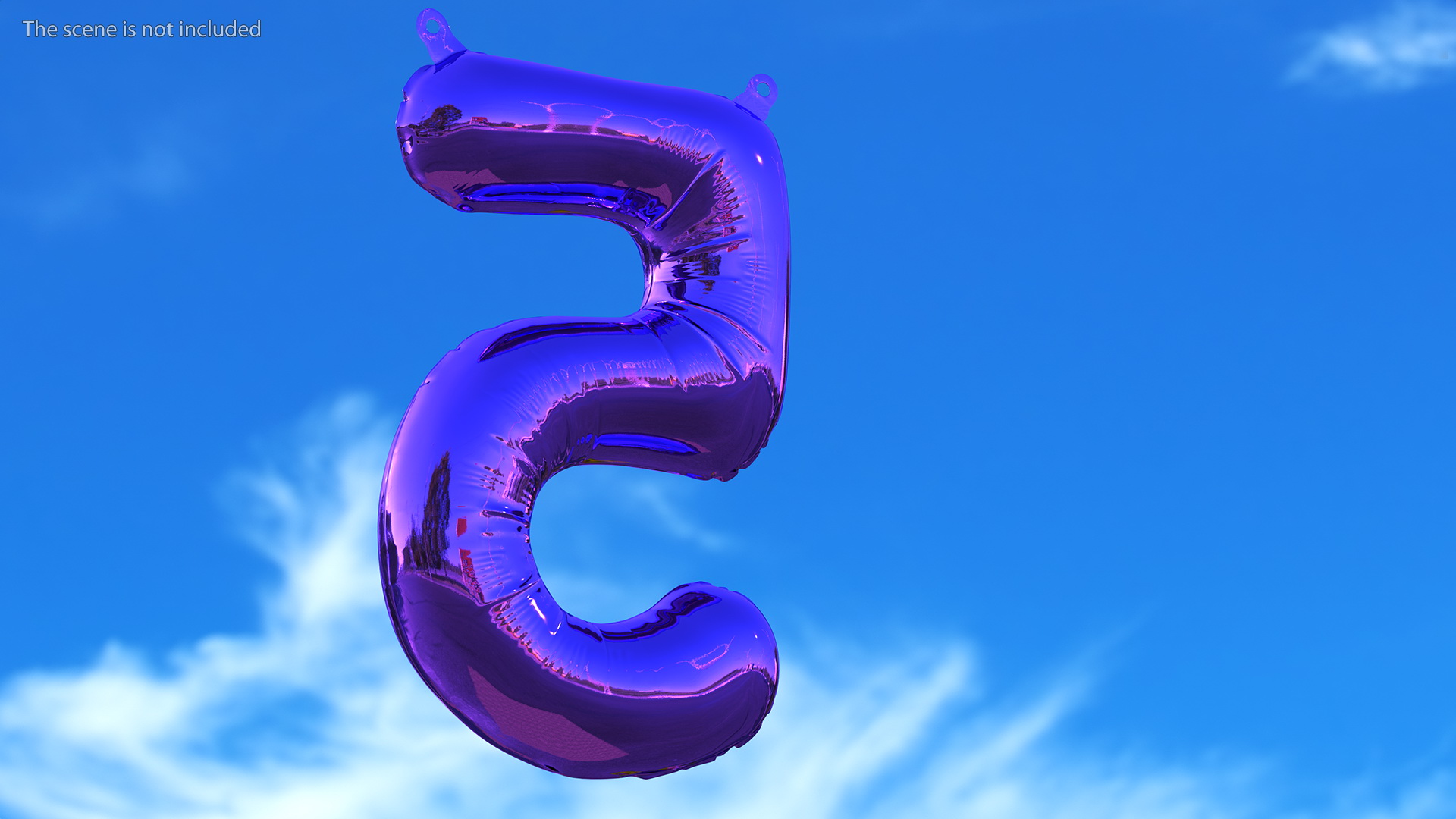 Balloon Numbers Set Multicolored 3D