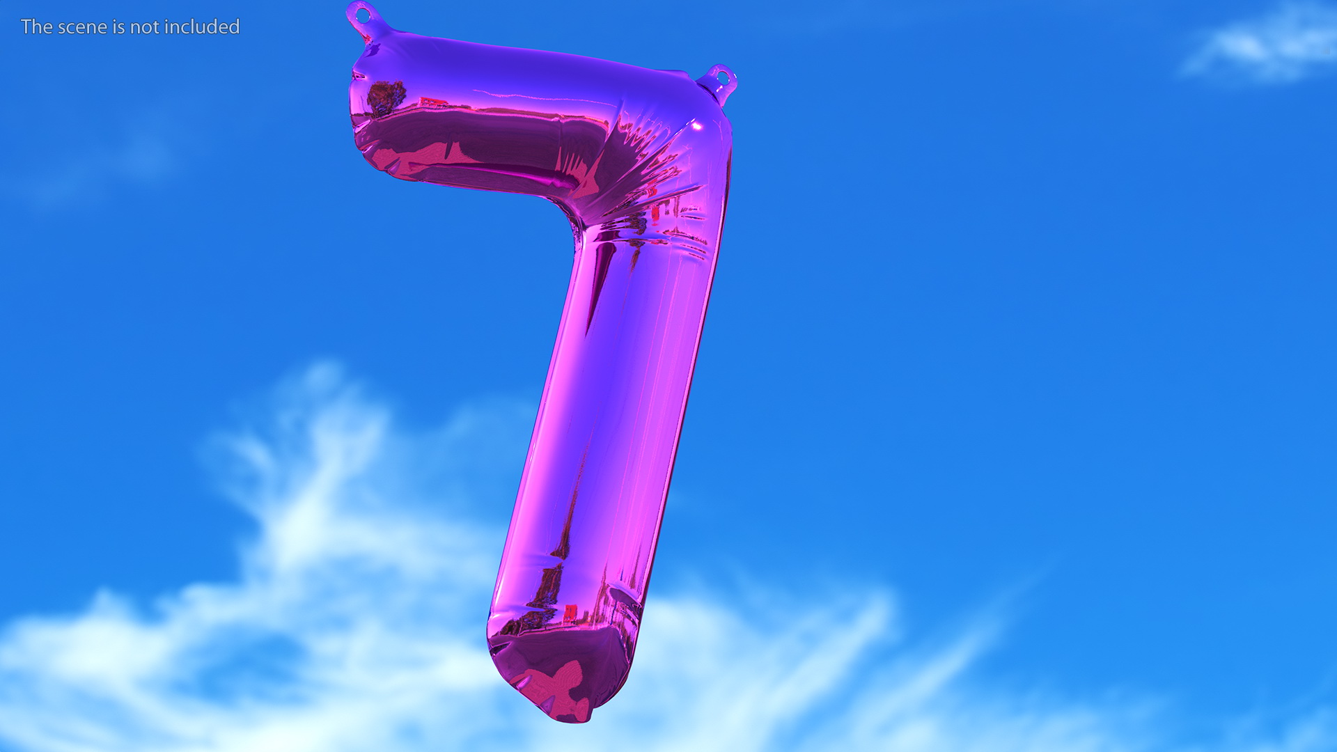 Balloon Numbers Set Multicolored 3D