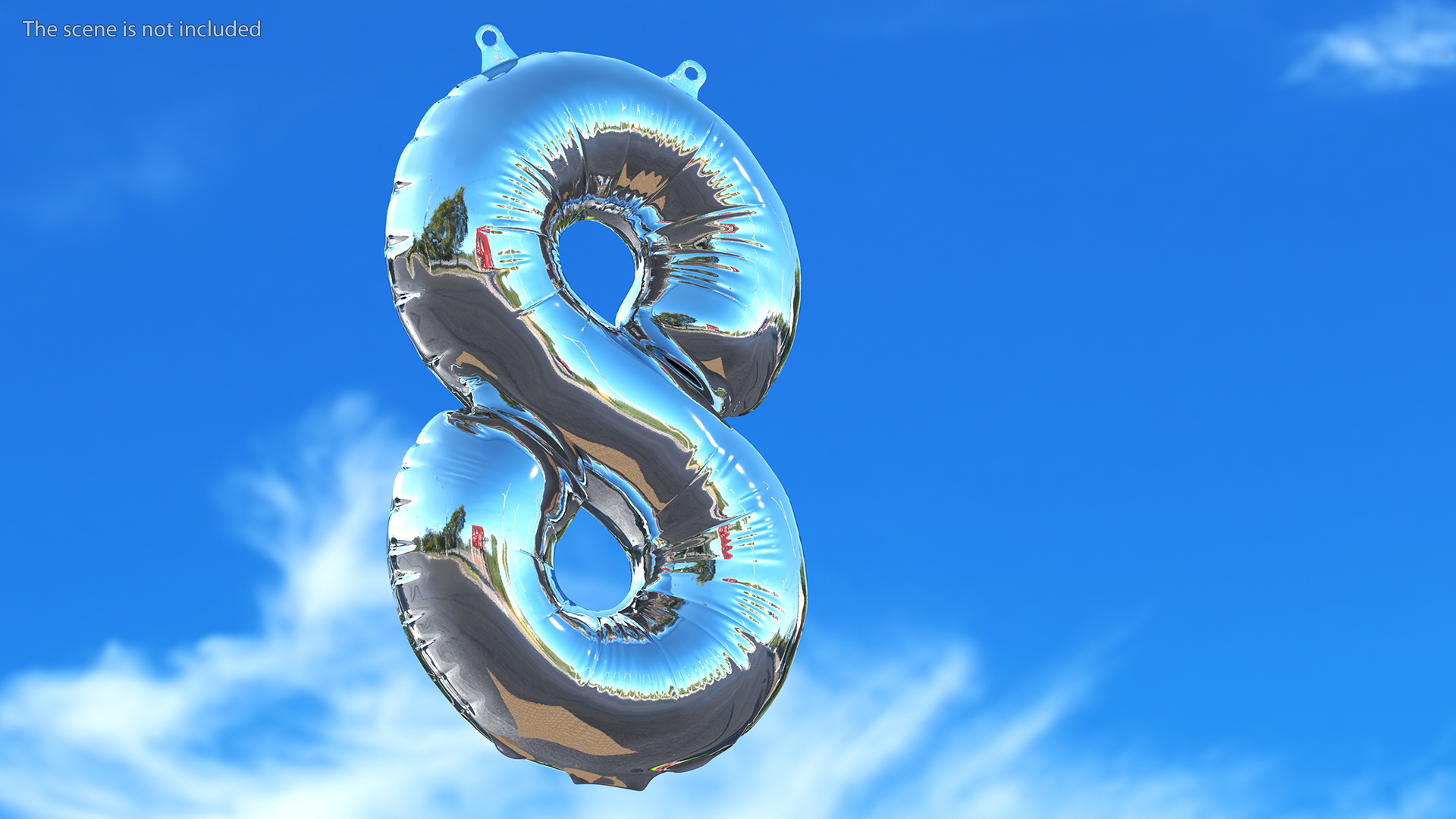 Balloon Numbers Set Multicolored 3D