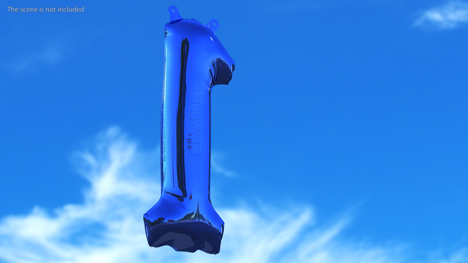 Balloon Numbers Set Multicolored 3D