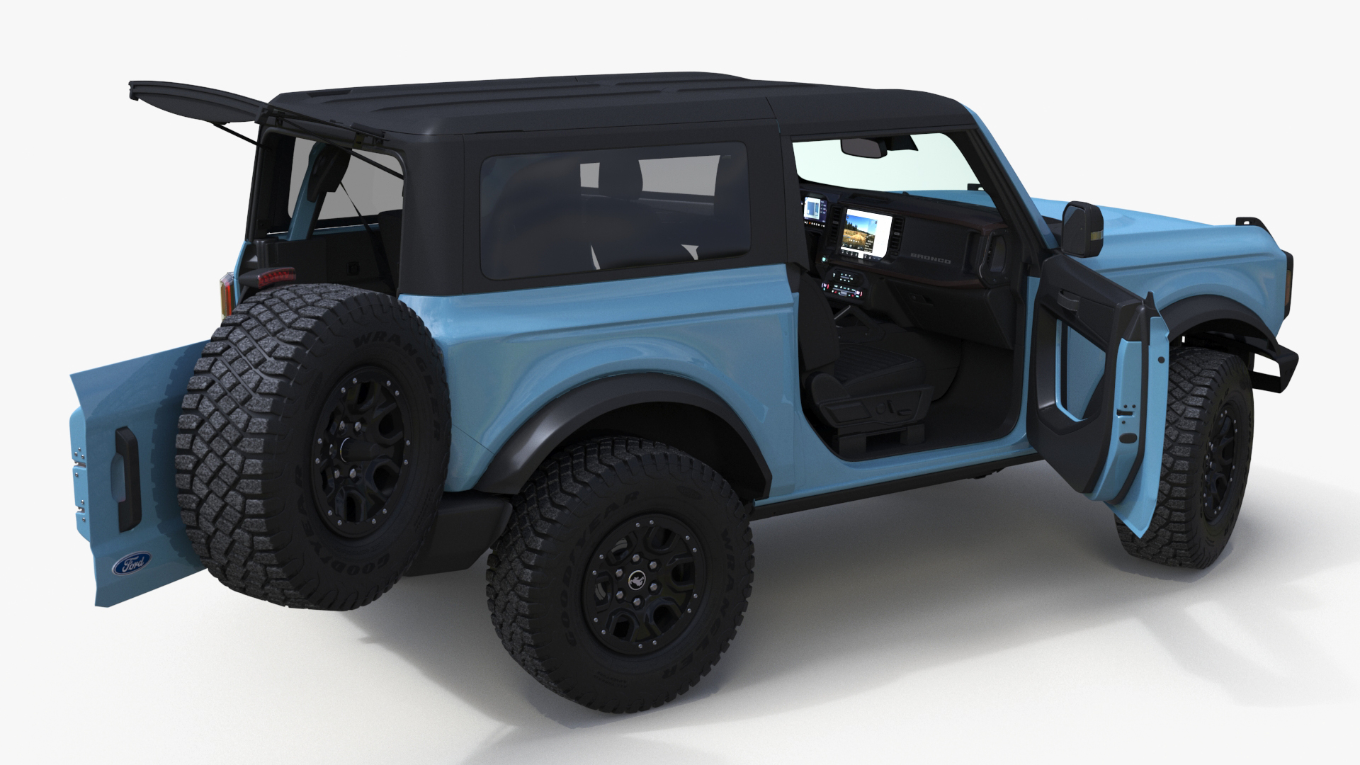3D model Ford Bronco Two Door Area 51 Rigged