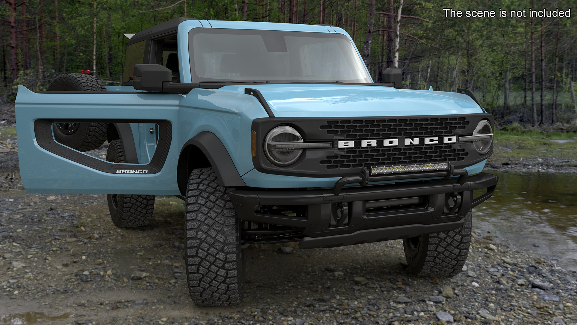3D model Ford Bronco Two Door Area 51 Rigged